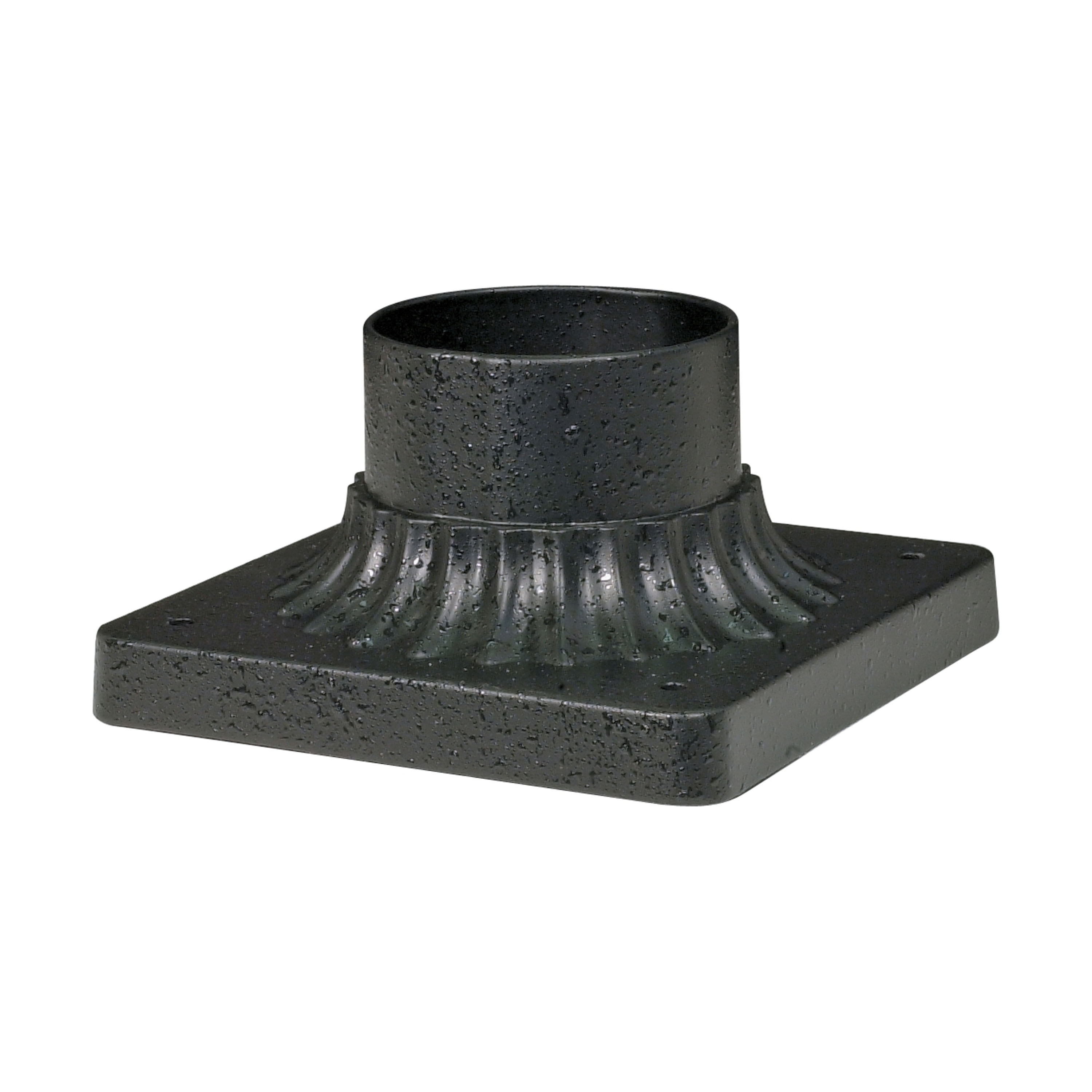 ALUMINUM POST BASE TEXT. BLK. - 25-1200