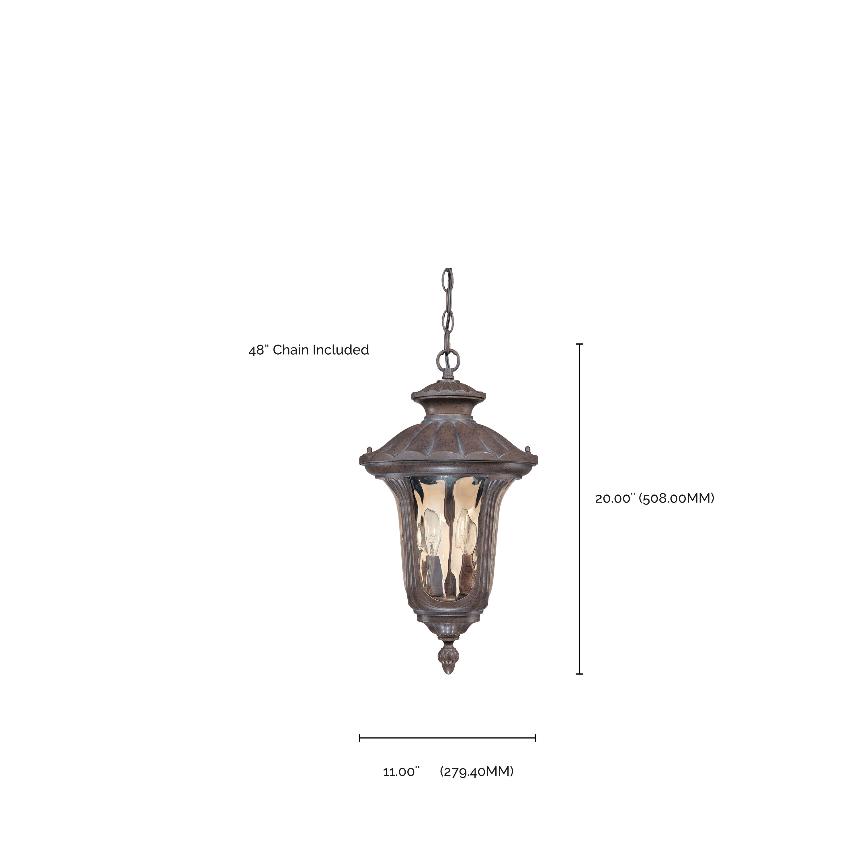 BEAUMONT 2 LT HANGING LANTERN - 60-2008