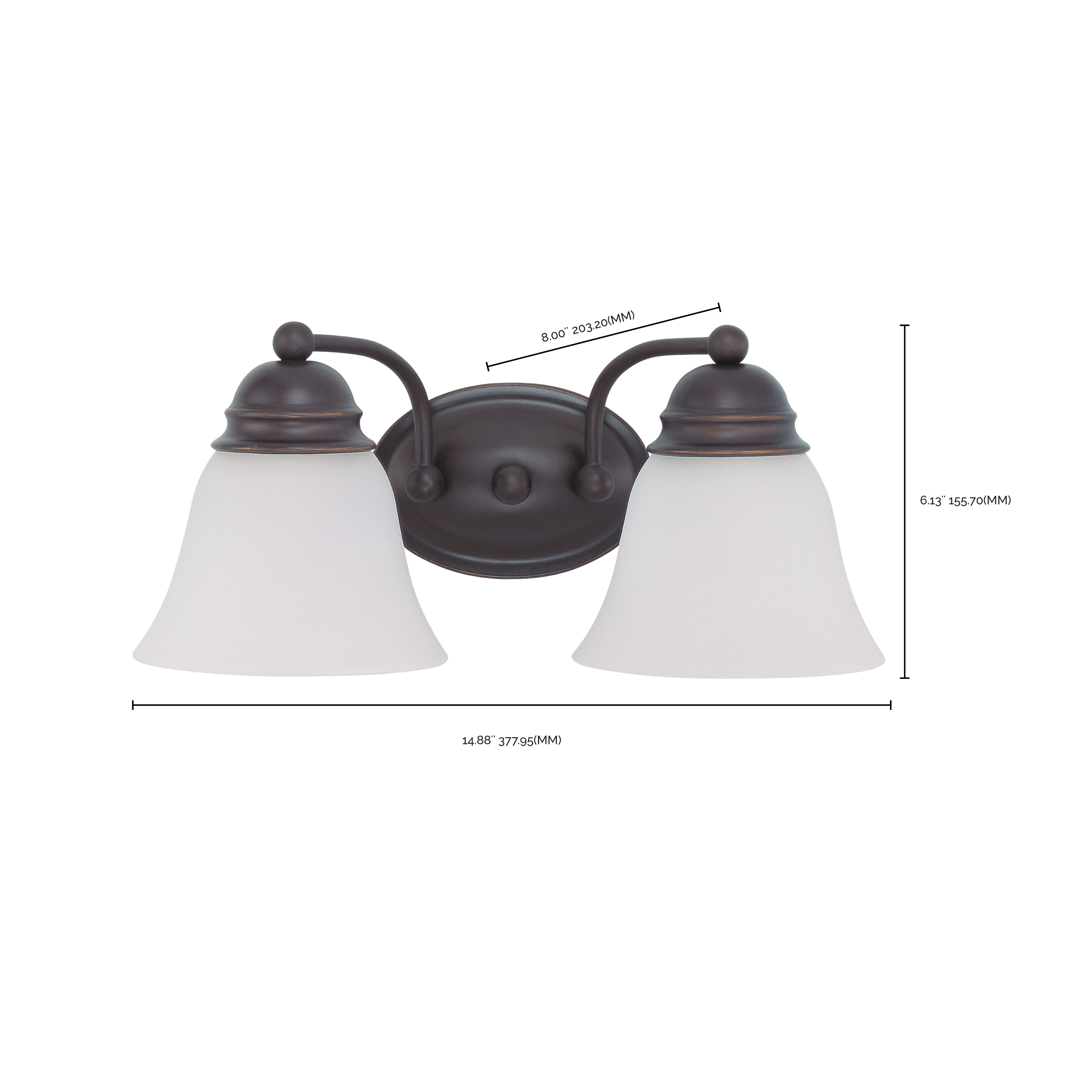 EMPIRE 2 LIGHT 15" VANITY - 60-3166