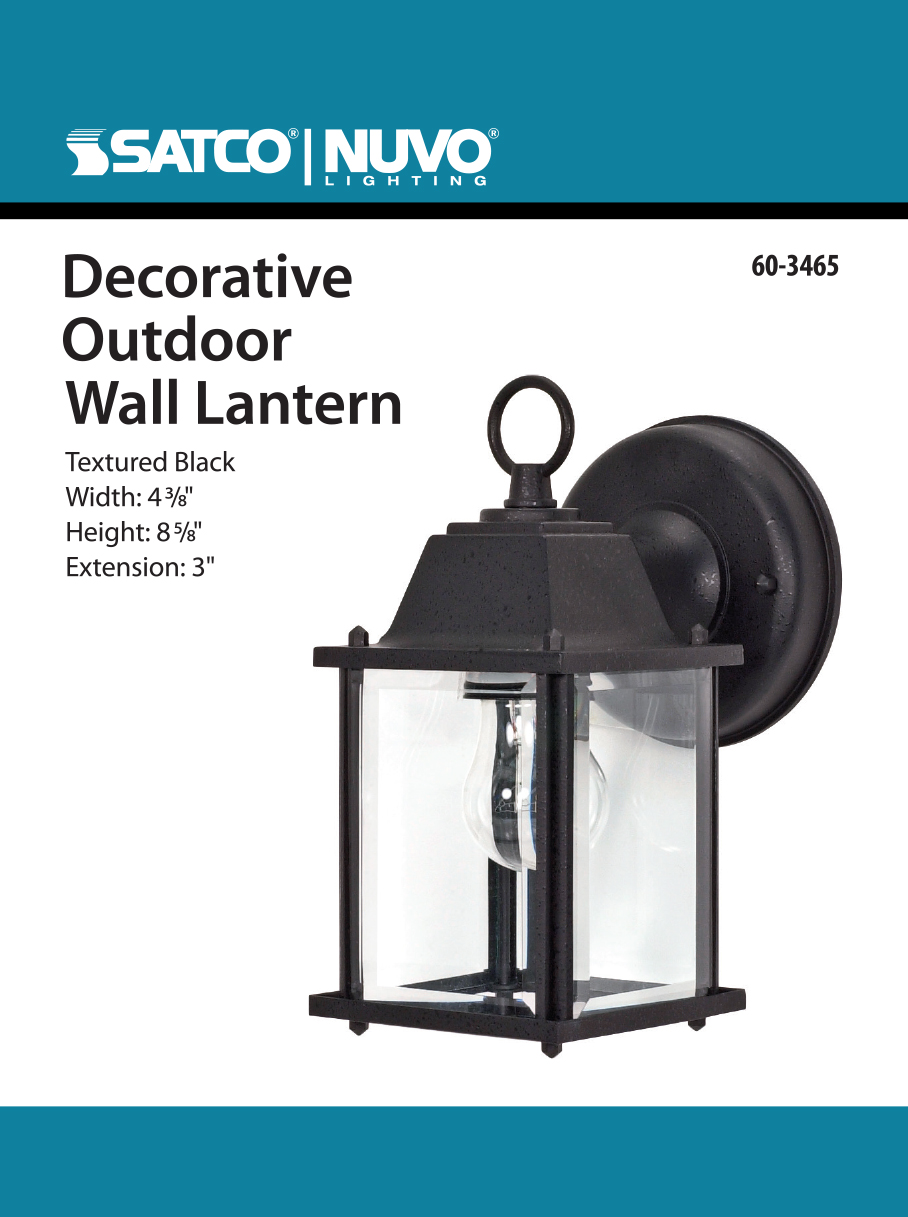 1 LT CUBE OUTDOOR WALL FIXTRE - 60-3465