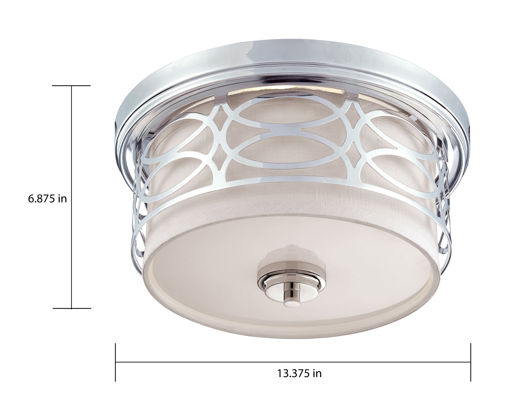 HARLOW 2 LIGHT FLUSH DOME - 60-4627