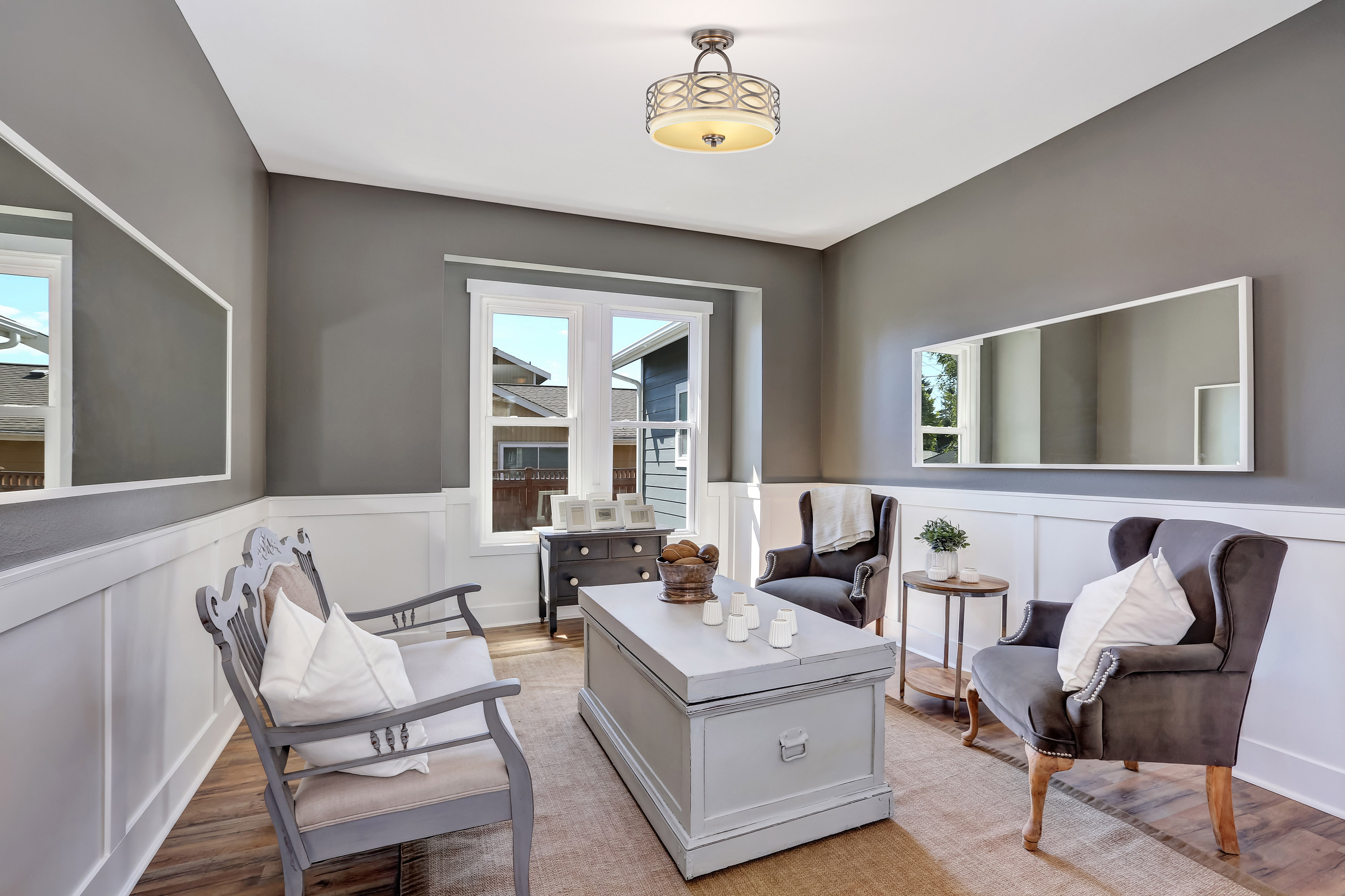 HARLOW 3 LIGHT SEMI-FLUSH - 60-4729