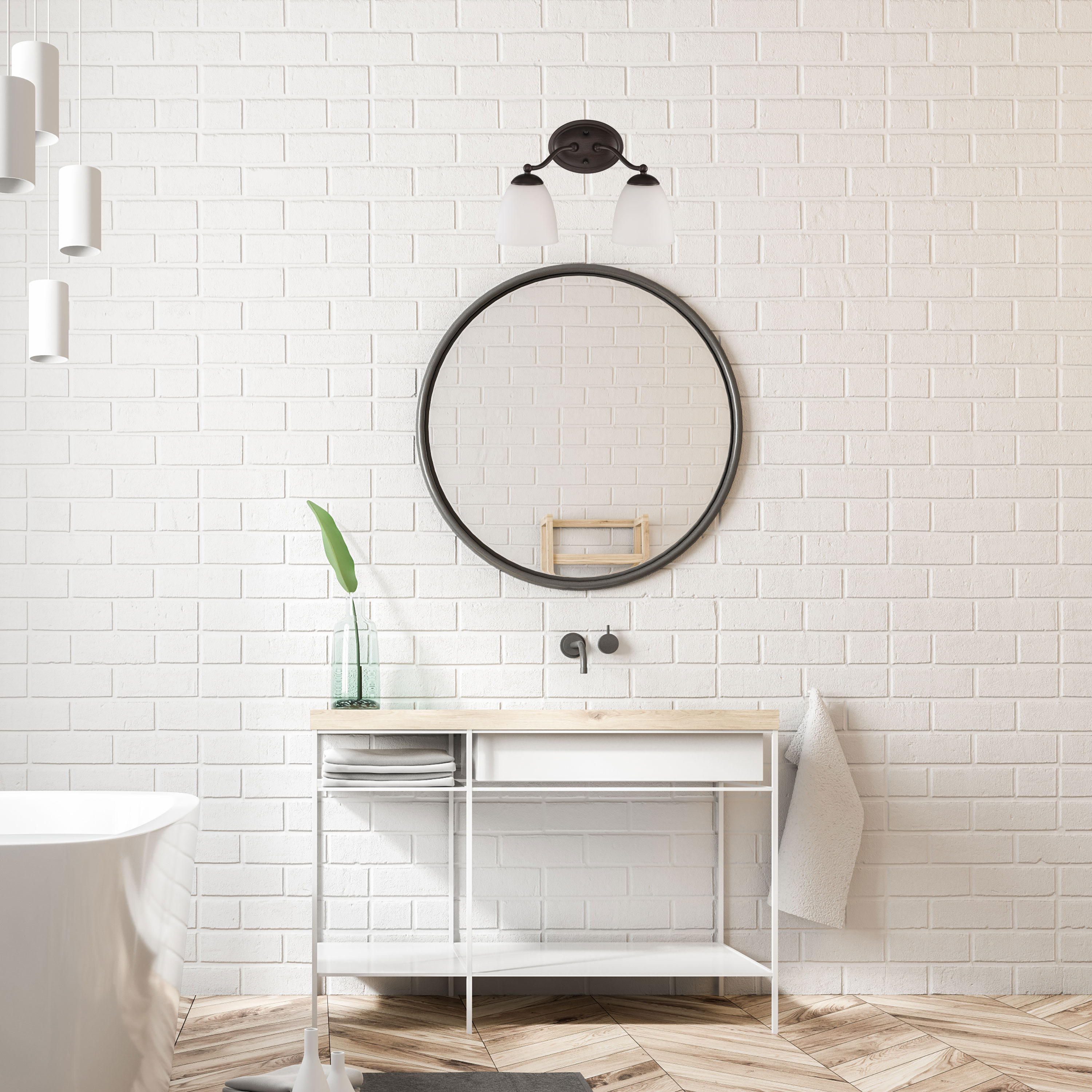 PATTON 2 LIGHT VANITY - 60-5132