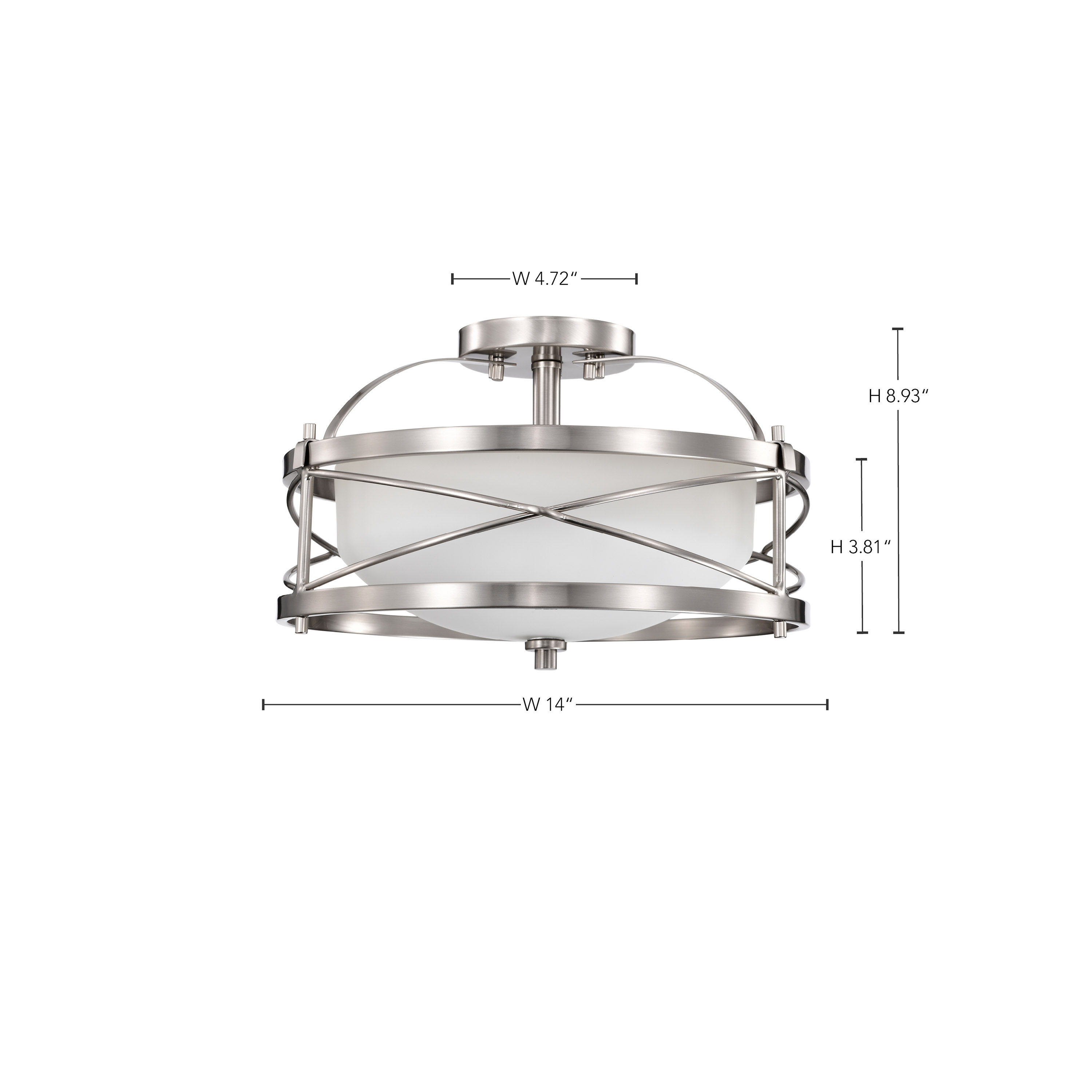 GINGER - 2 LT SEMI FLUSH - 60-5331