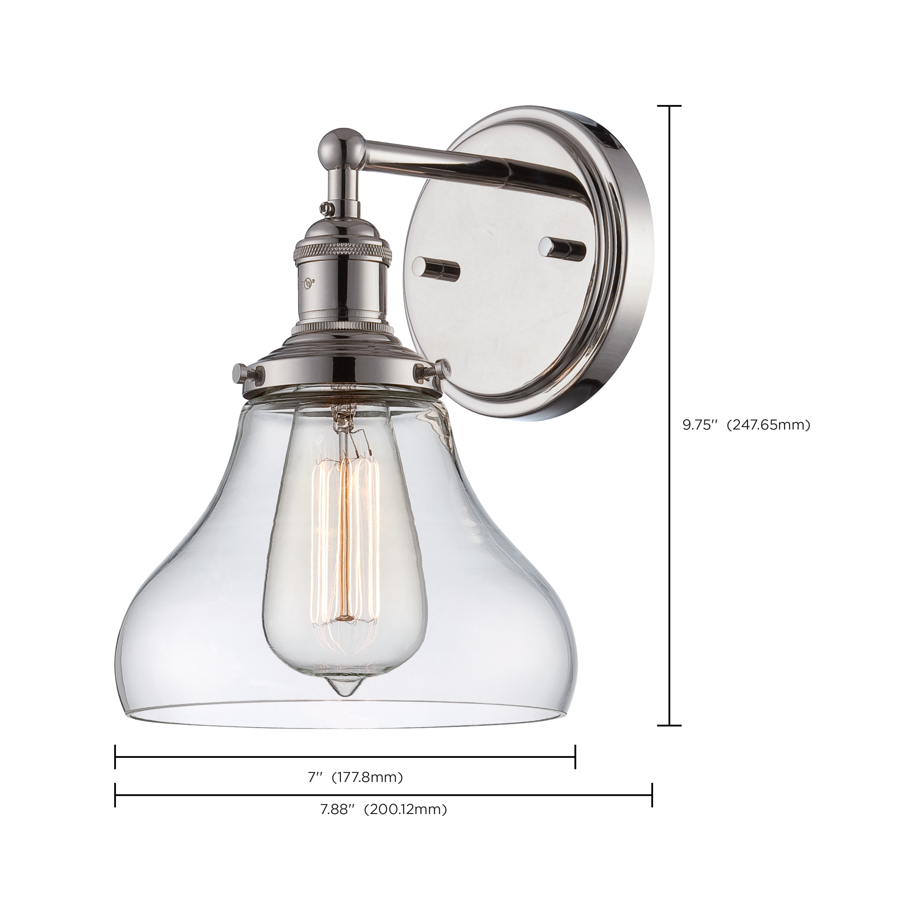 1 LT VINTAGE WALL SCONCE - 60-5413