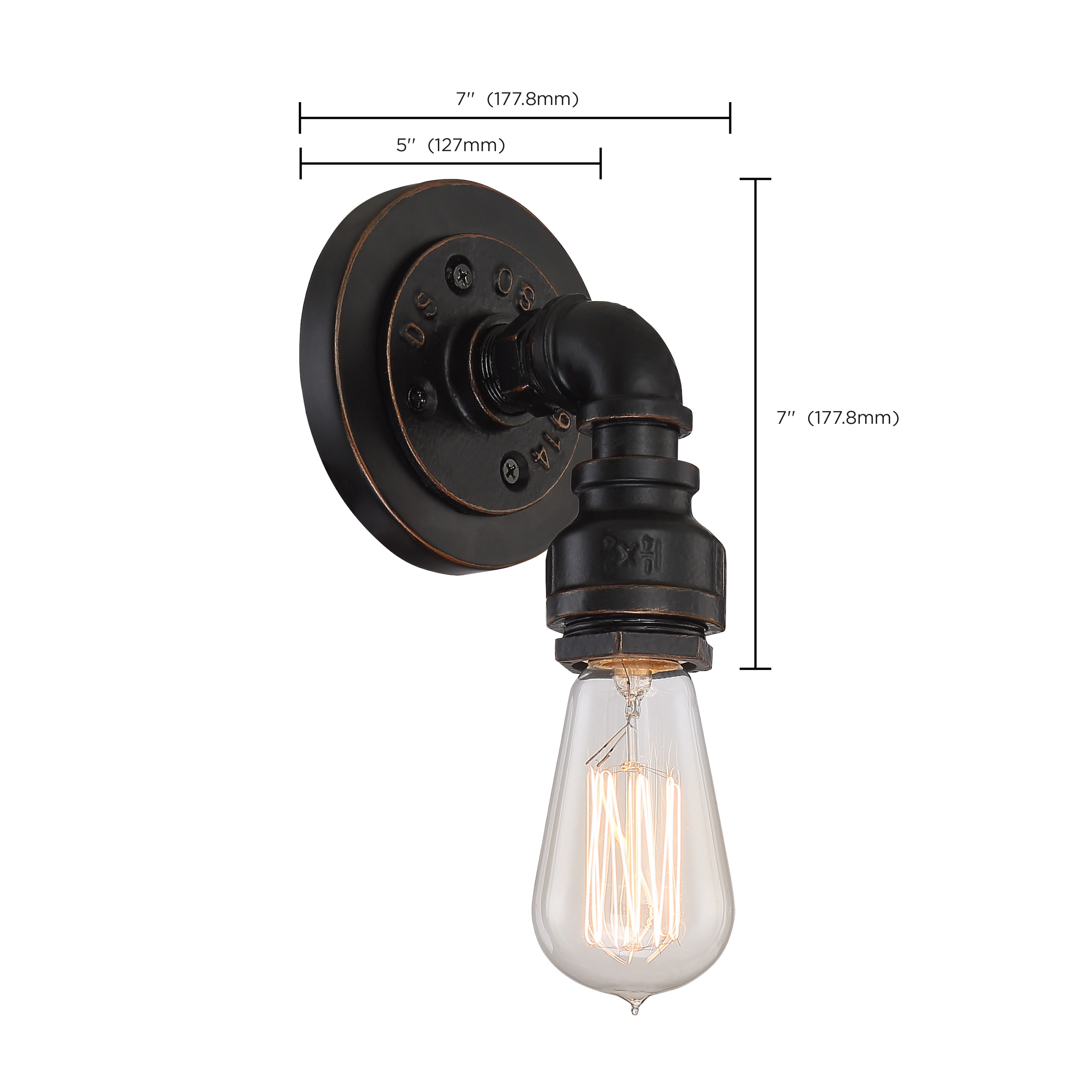 IRON 1 LIGHT VANITY FIXTURE - 60-5791