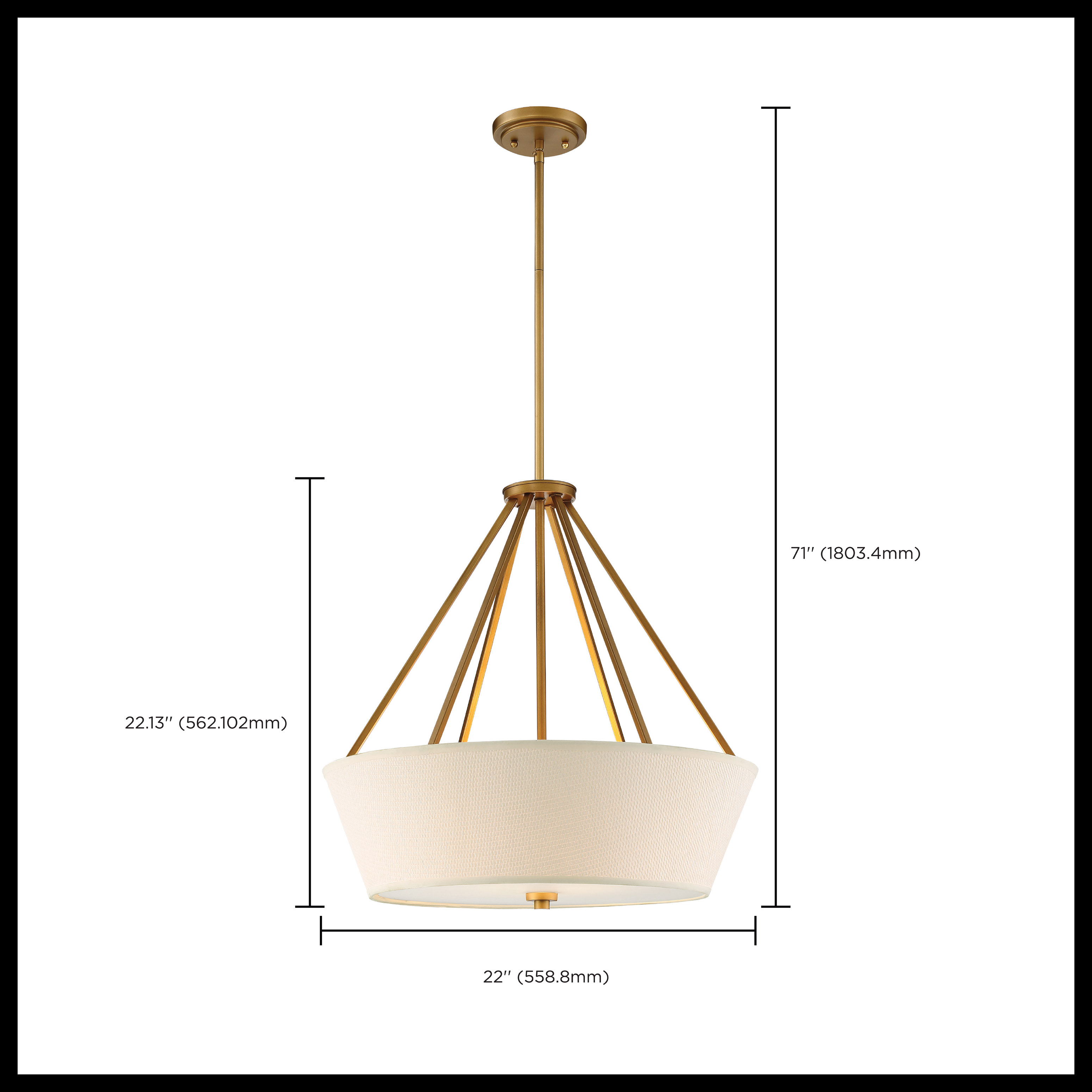 SENECA 4 LIGHT 22" PENDANT - 60-5841