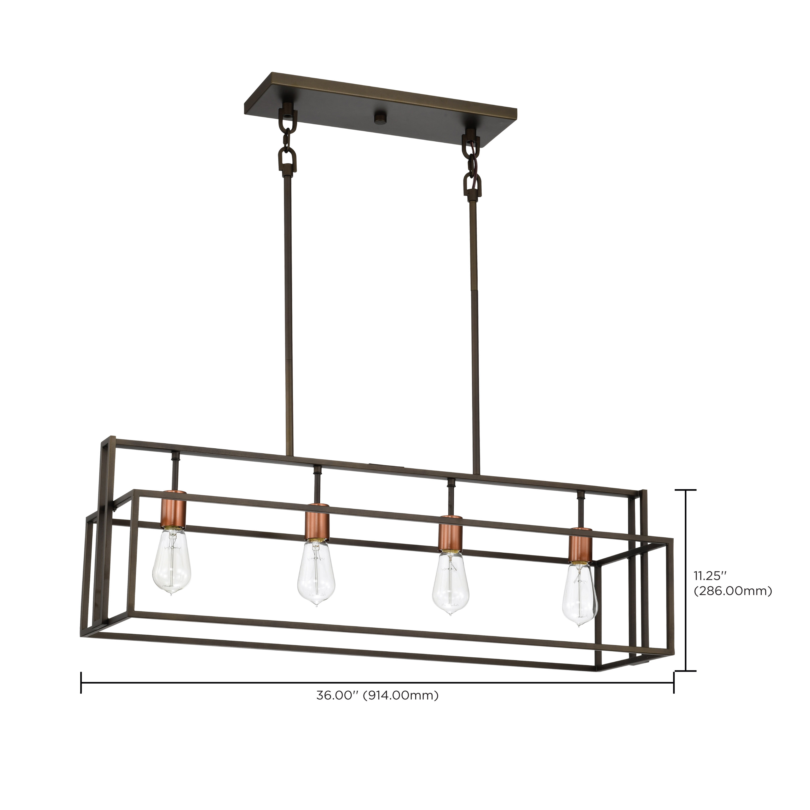 LAKE 4 LIGHT ISLAND PENDANT - 60-5854