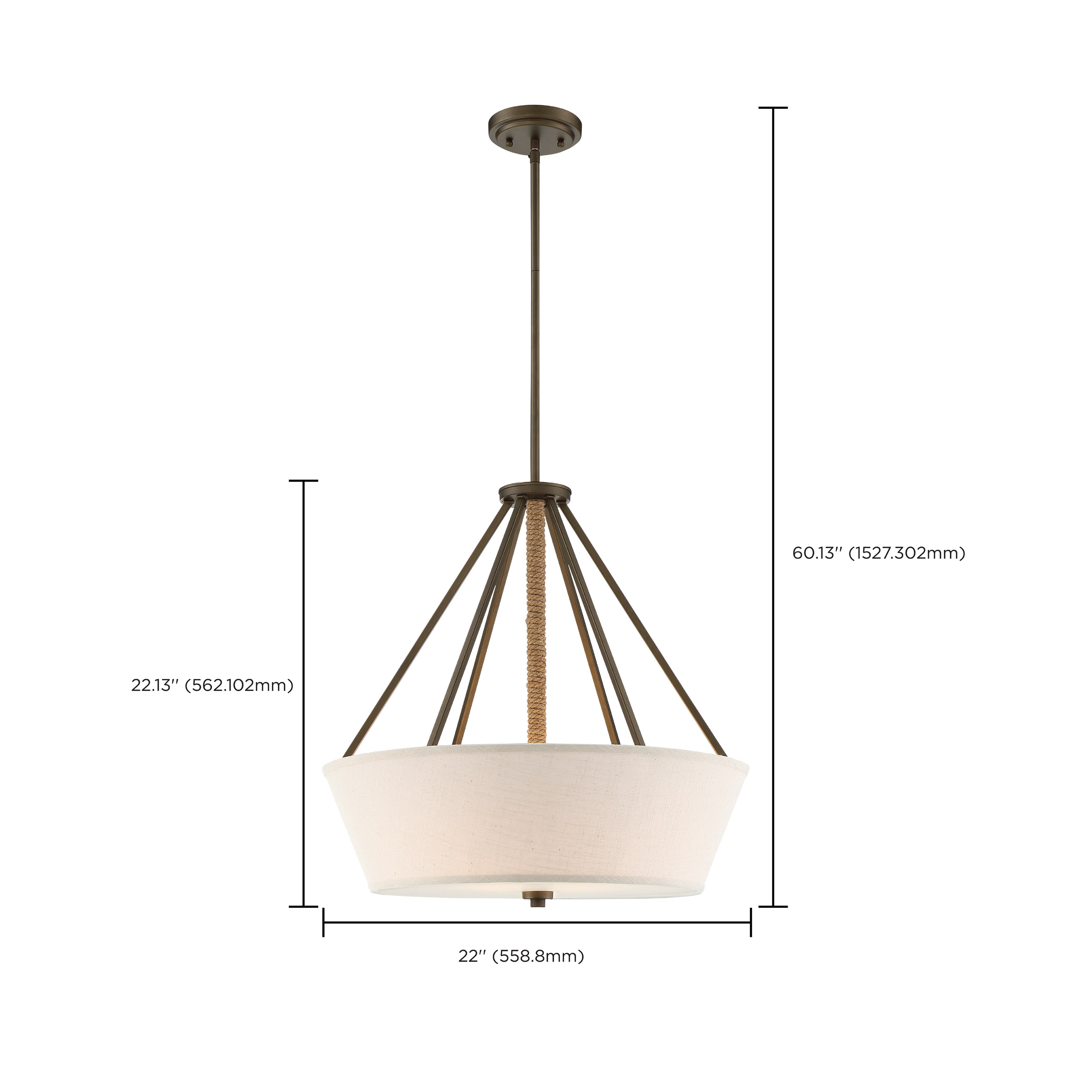 SENECA 4 LIGHT 22" PENDANT - 60-5896