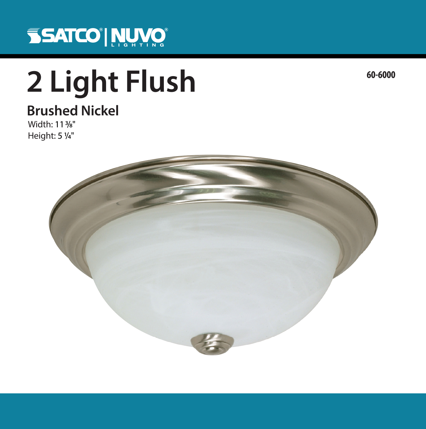 2 LT - 11" FLUSH FIXTURE - 60-6000