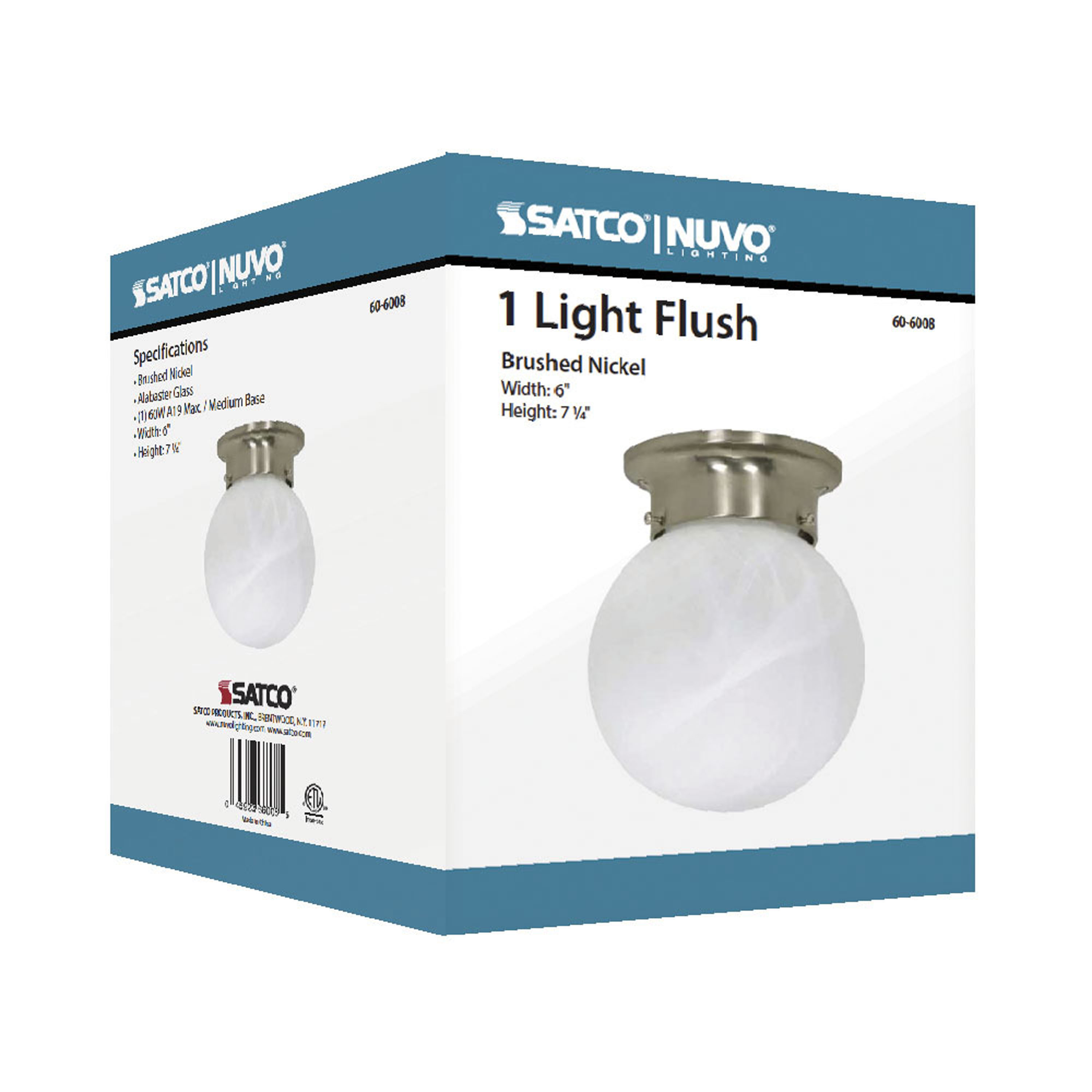 1 LT - 6" BALL FLUSH FIXTURE - 60-6008