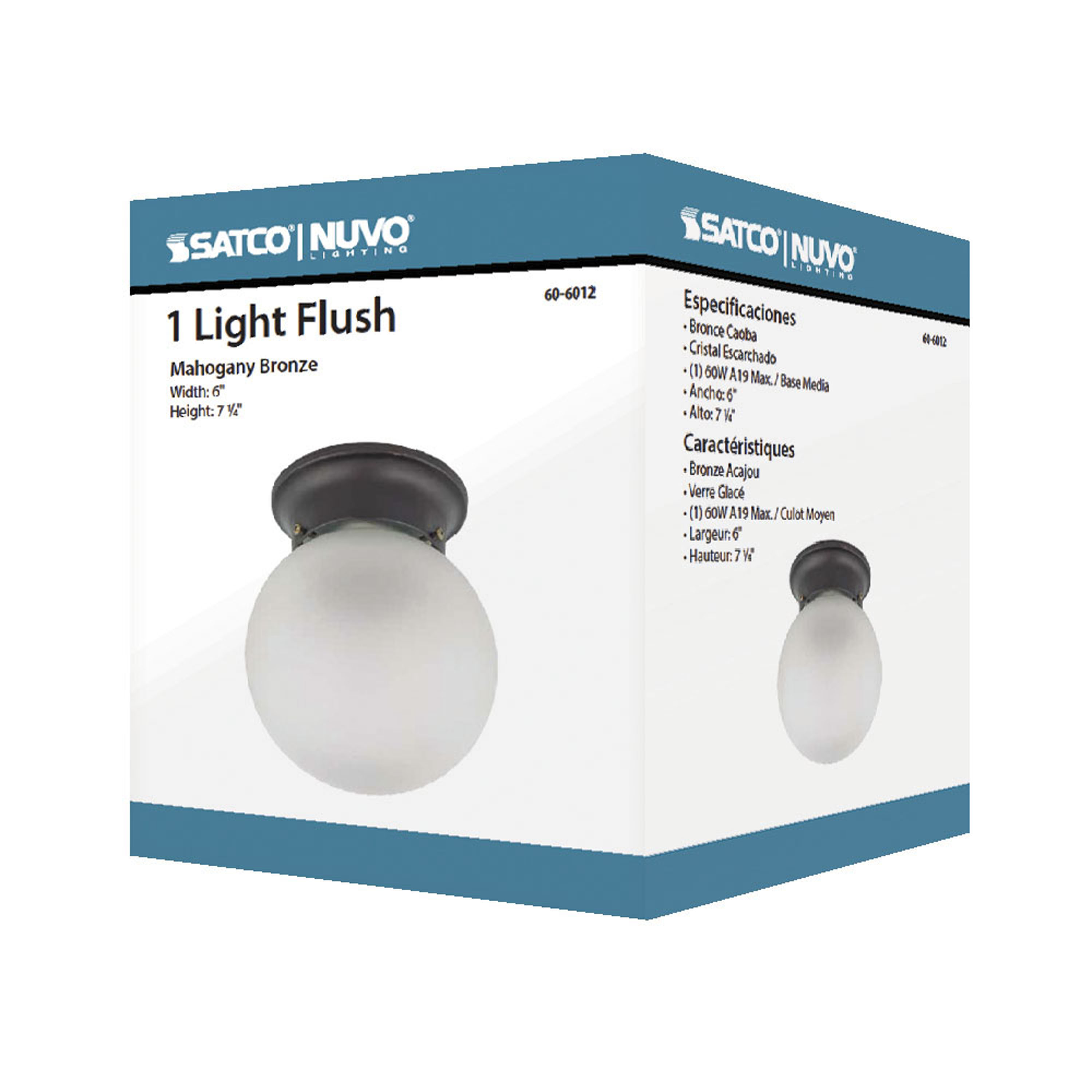 1 LIGHT 6" BALL CEILING - 60-6012