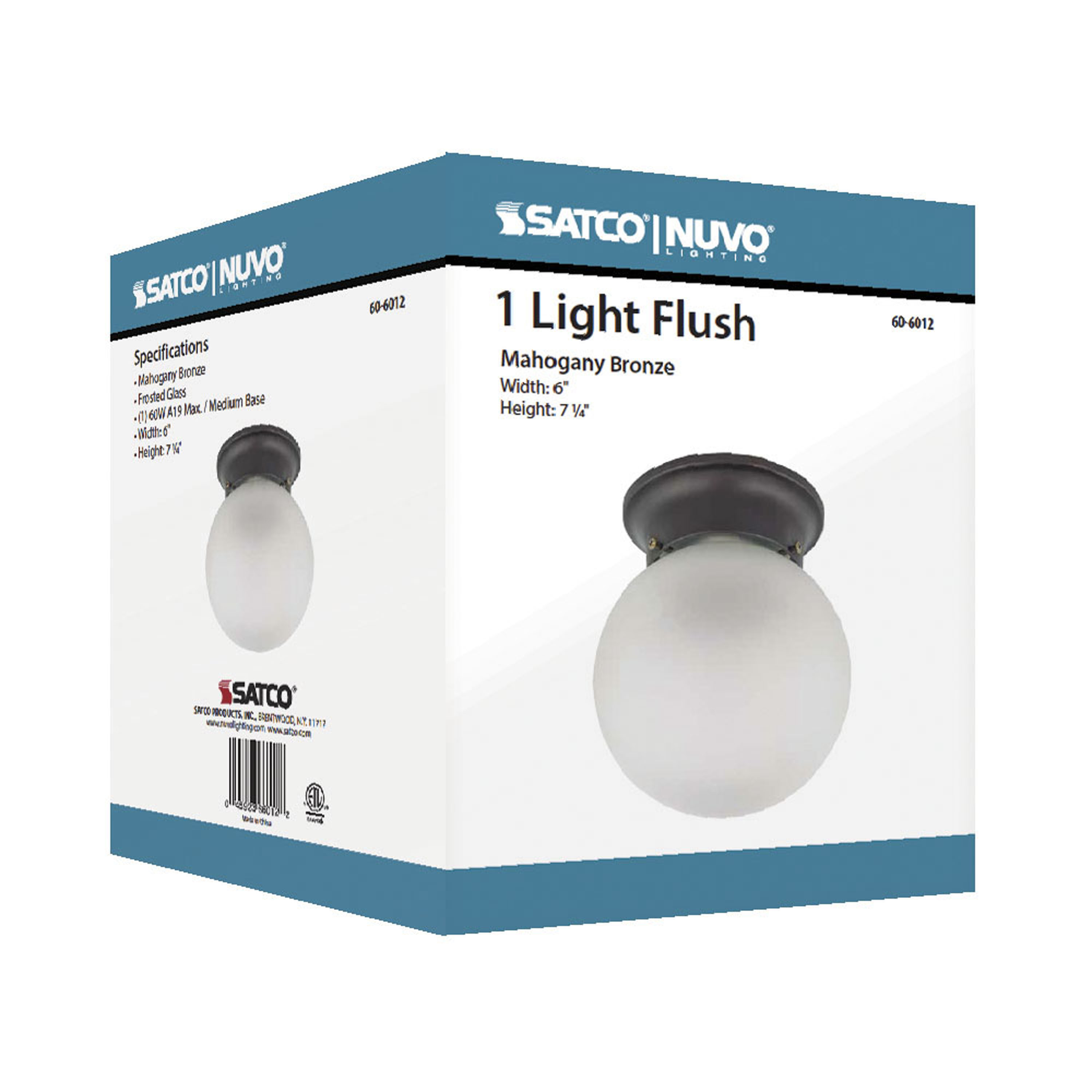 1 LIGHT 6" BALL CEILING - 60-6012