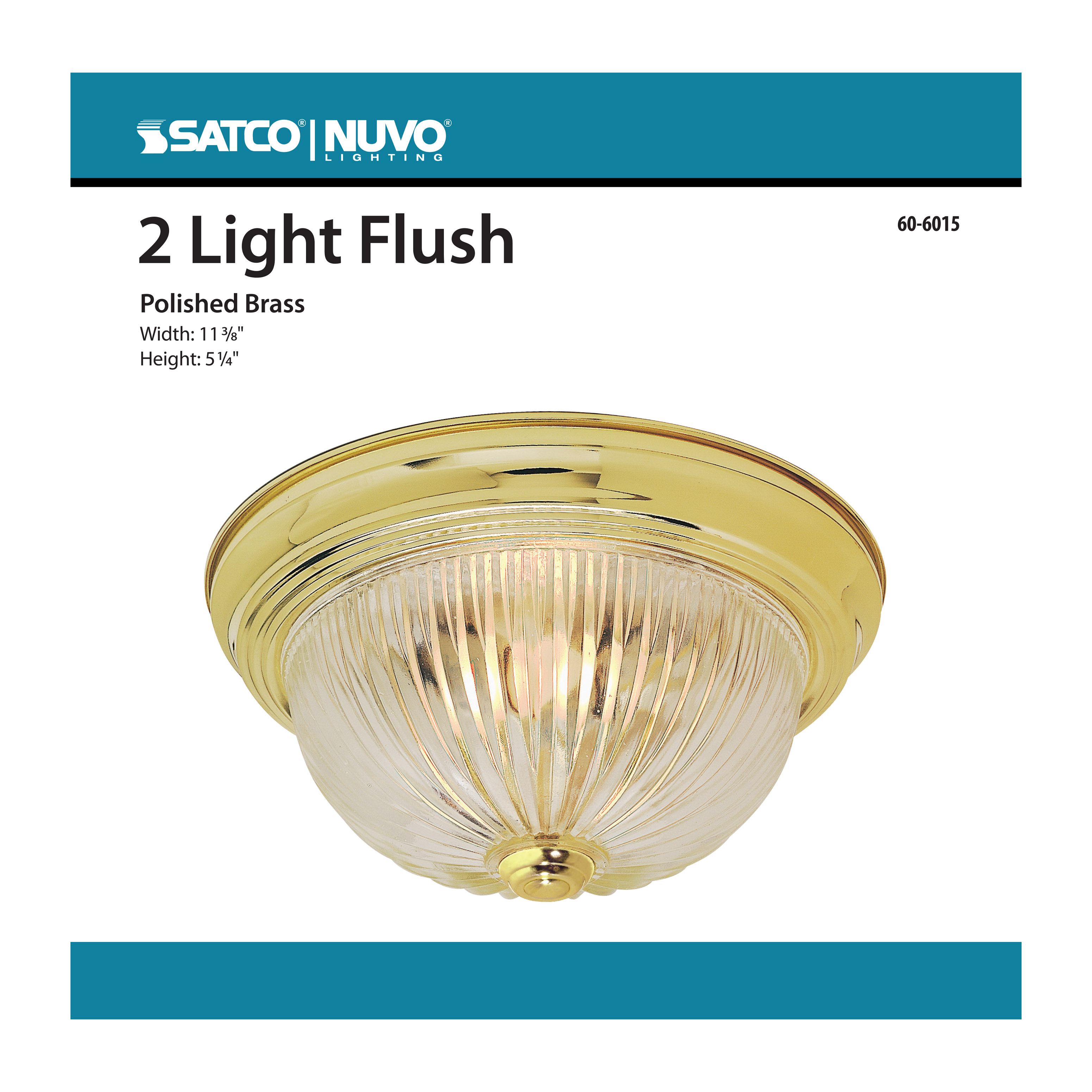 2 LIGHT 11" FLUSH MOUNT - 60-6015