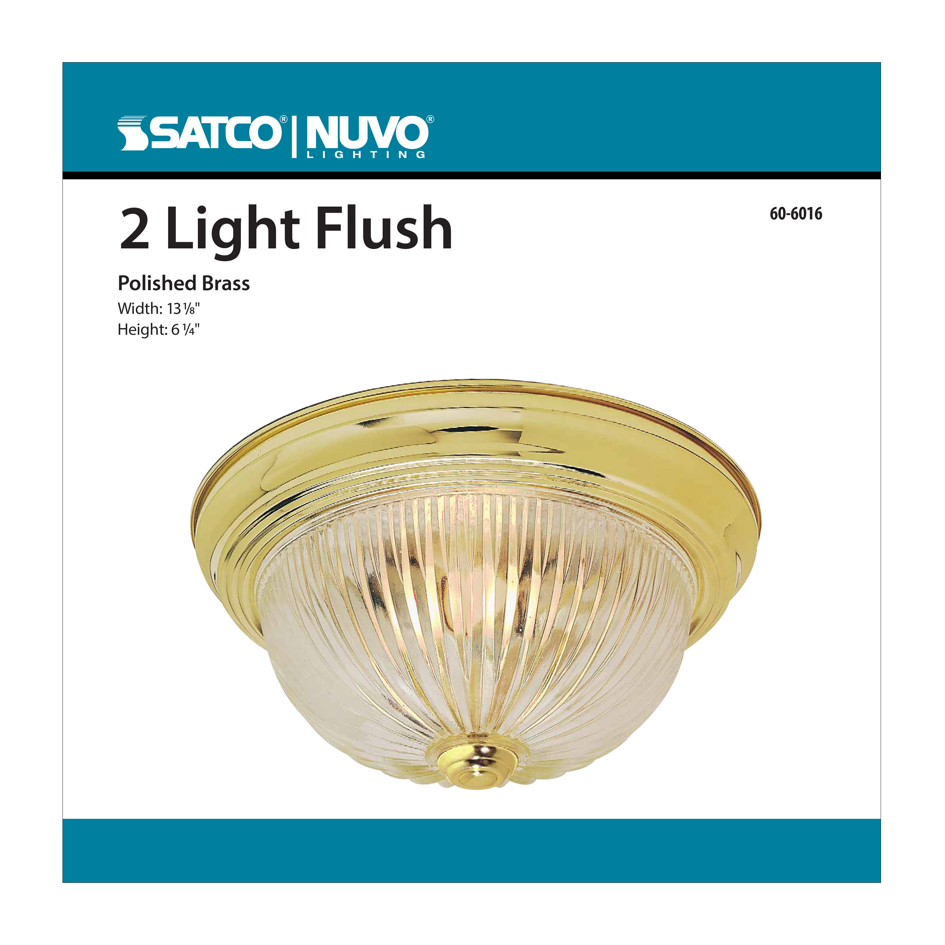 2 LIGHT 13" FLUSH MOUNT - 60-6016