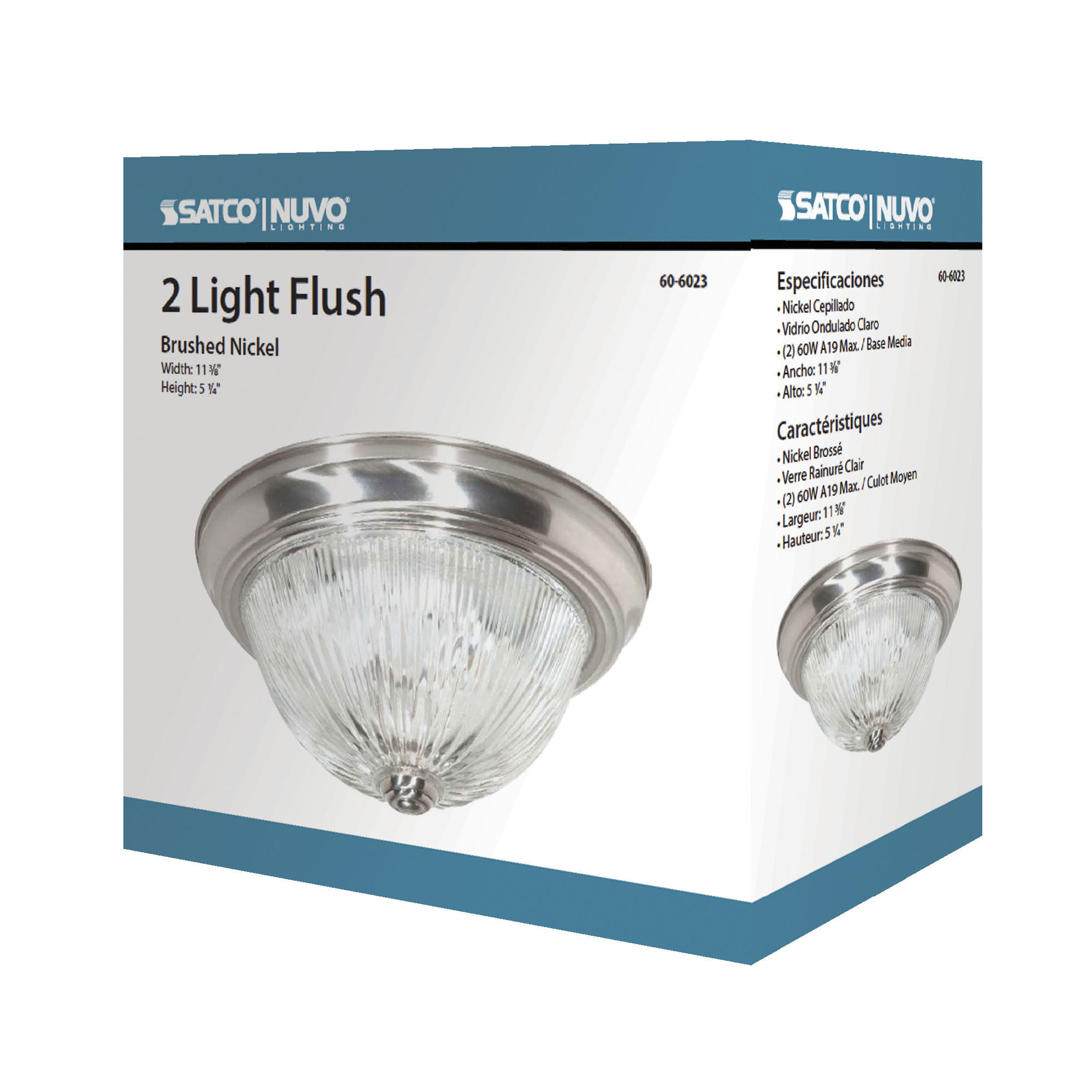 2 LIGHT 11" FLUSH MOUNT - 60-6023