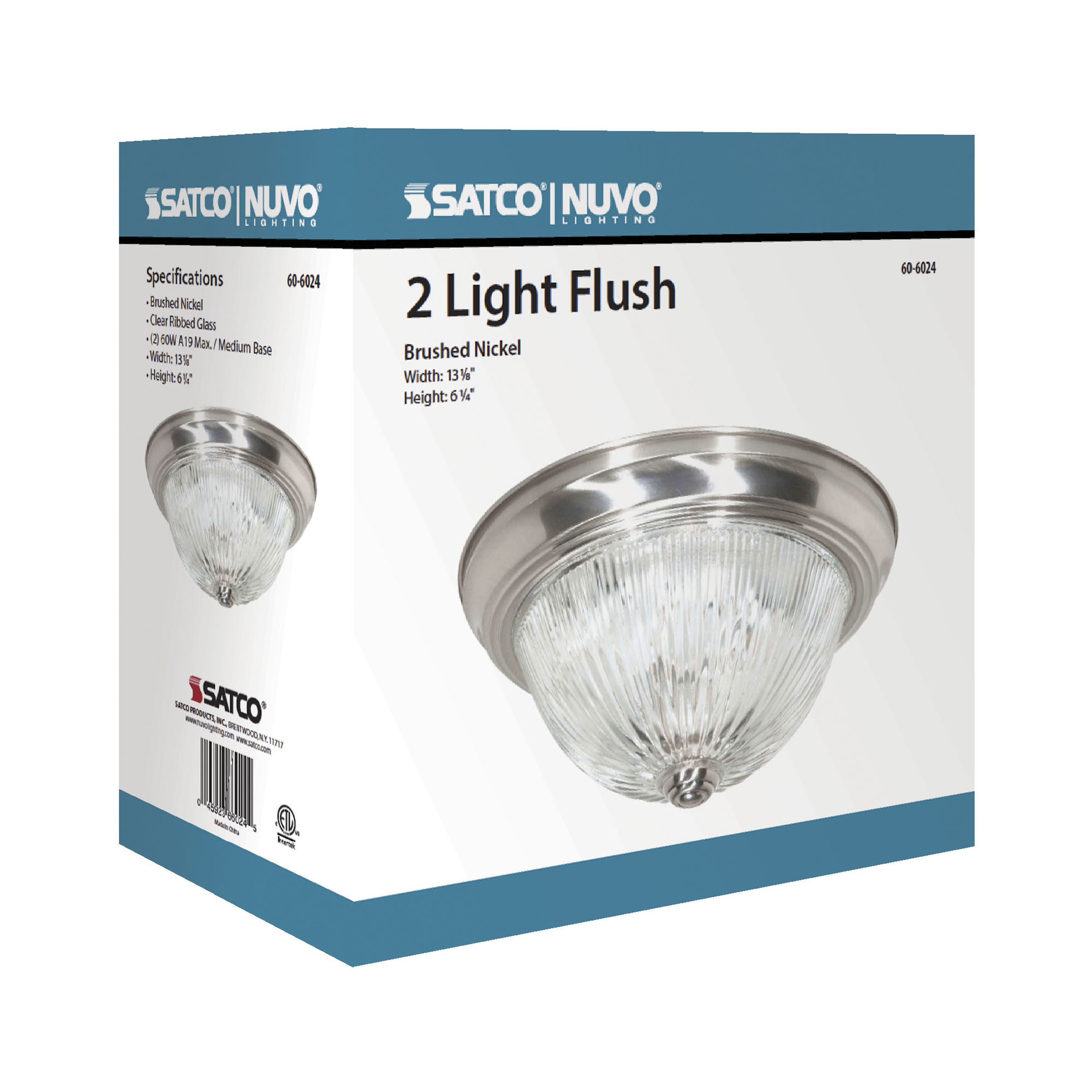 2 LIGHT 13" FLUSH MOUNT - 60-6024