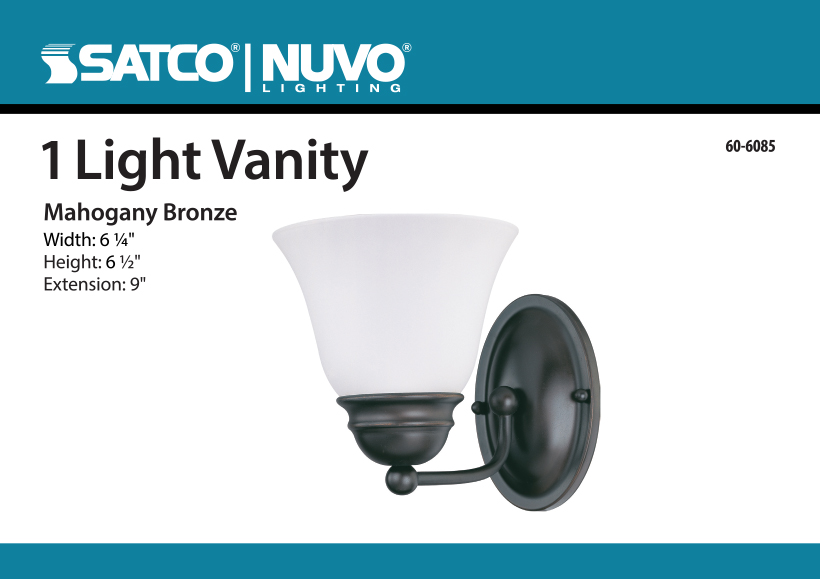 EMPIRE 1 LIGHT 7" VANITY - 60-6085