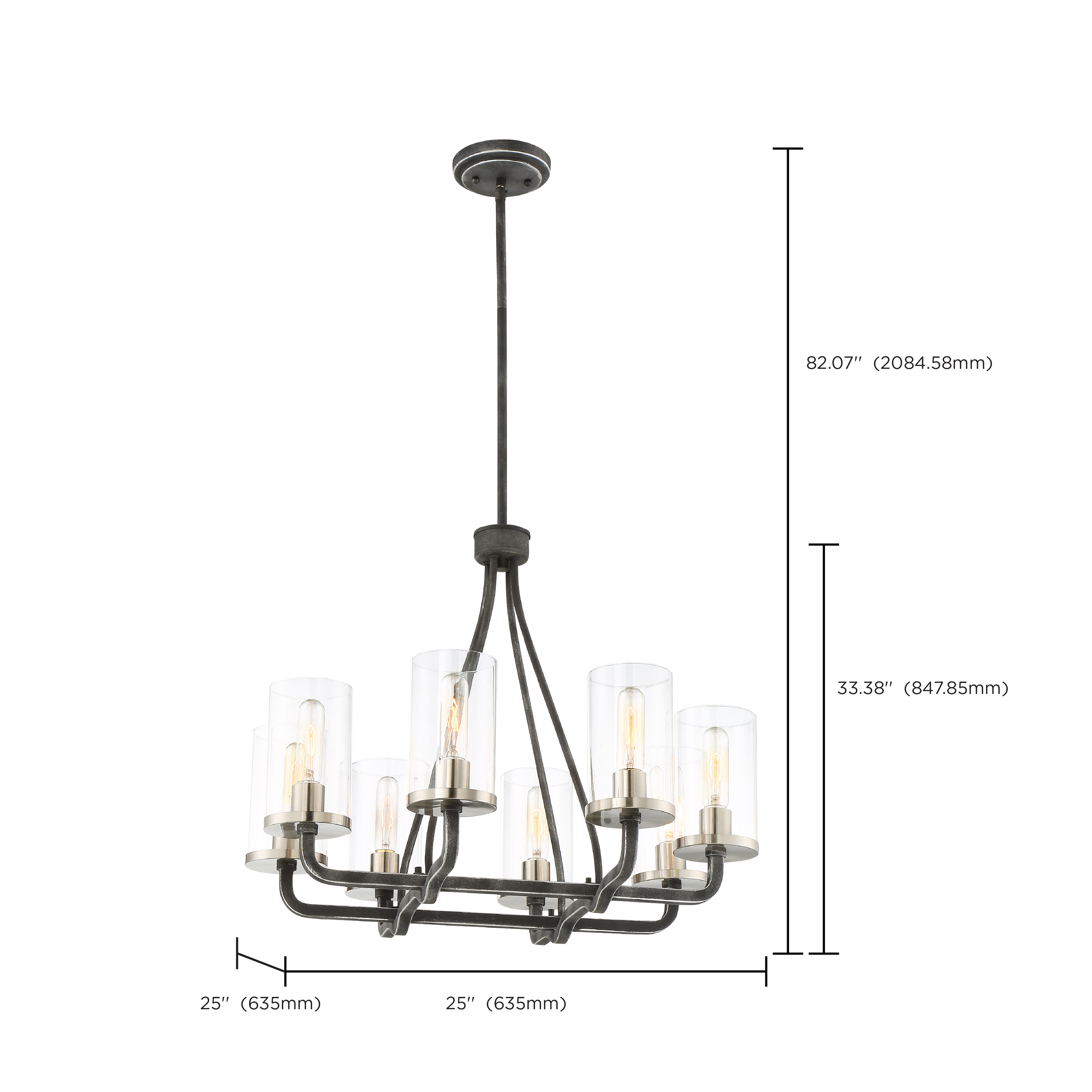 SHERWOOD 8 LIGHT CHANDELIER - 60-6128