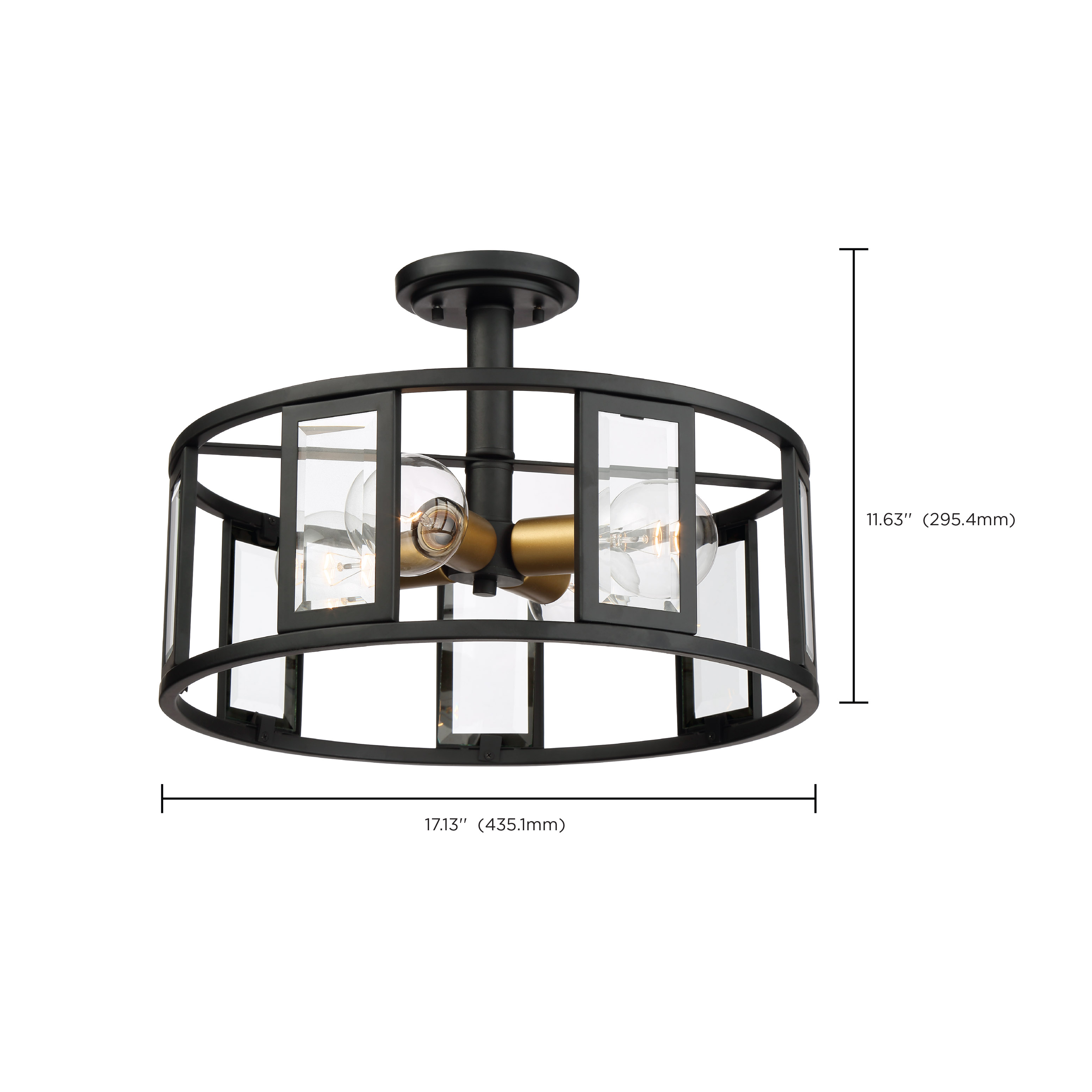 PAYNE 4 LIGHT SEMI-FLUSH - 60-6413