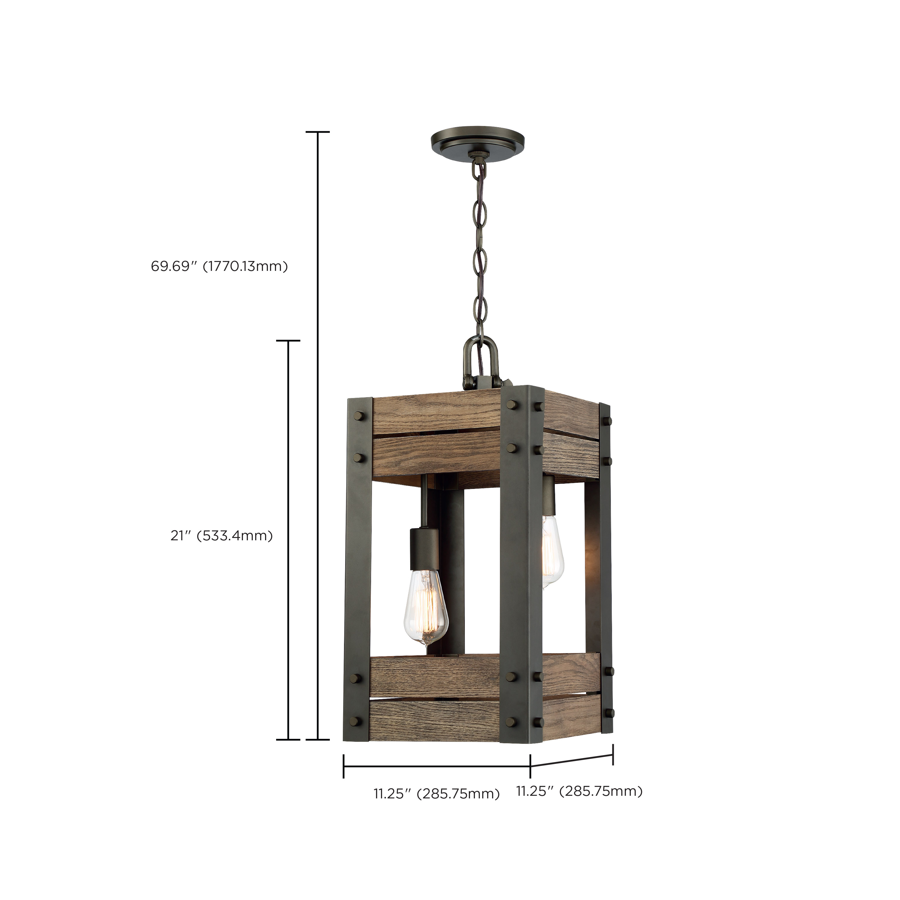 WINCHESTER 2 LIGHT PENDANT - 60-6425