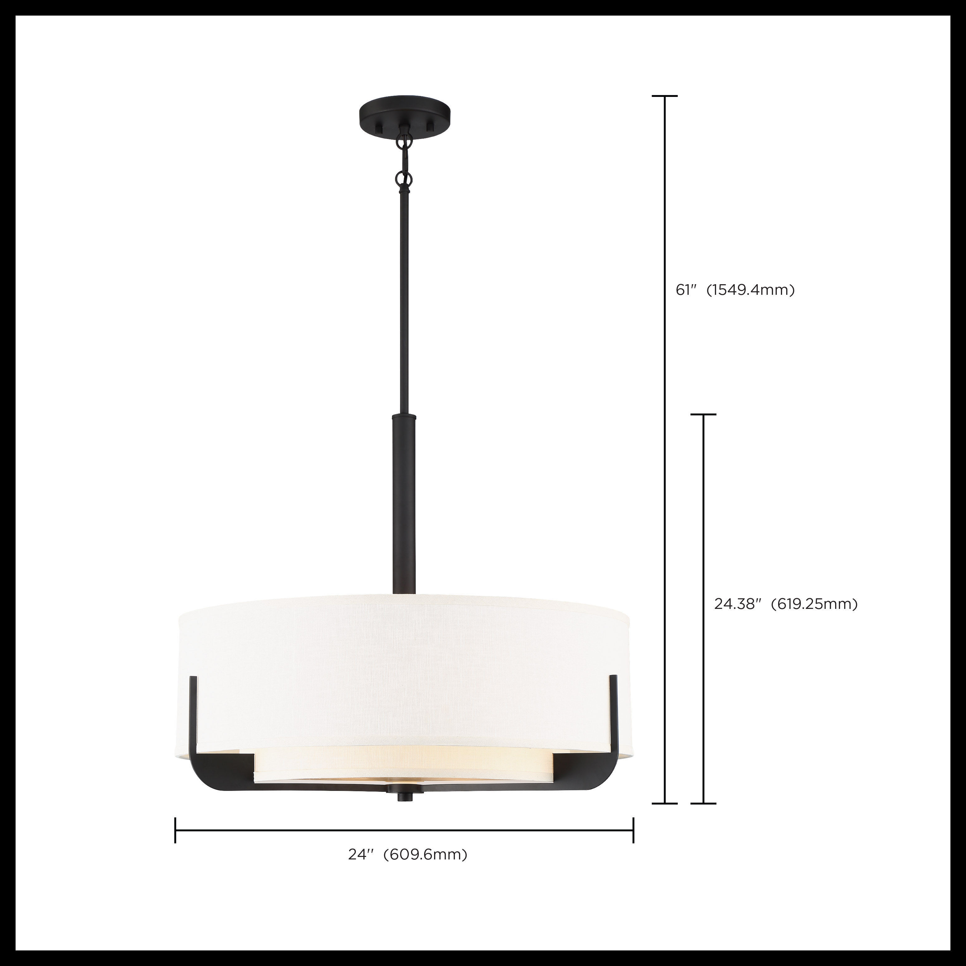 FRANKIE 4 LIGHT 24 IN PENDANT - 60-6544