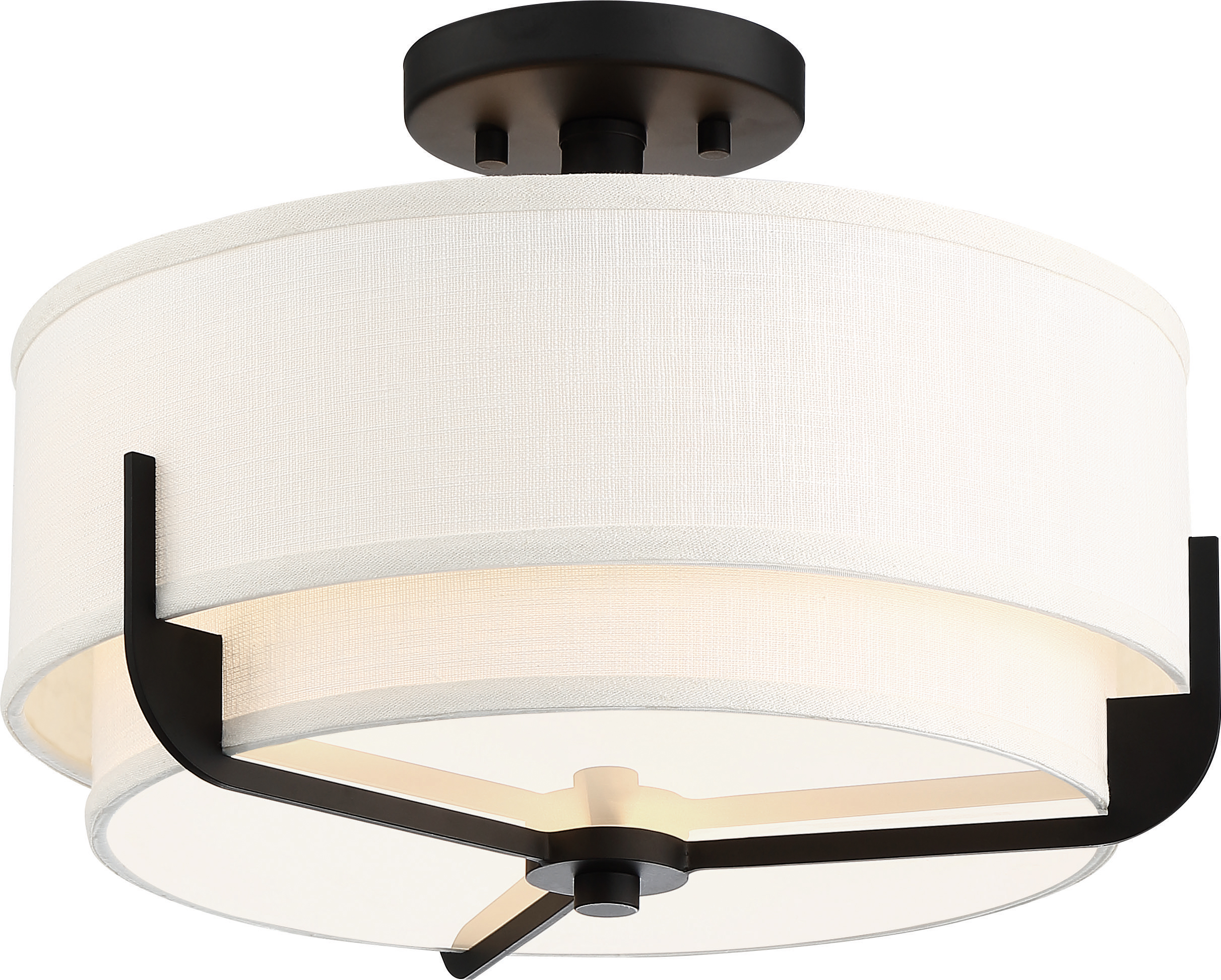 FRANKIE 3 LIGHT SEMI FLUSH - 60-6545