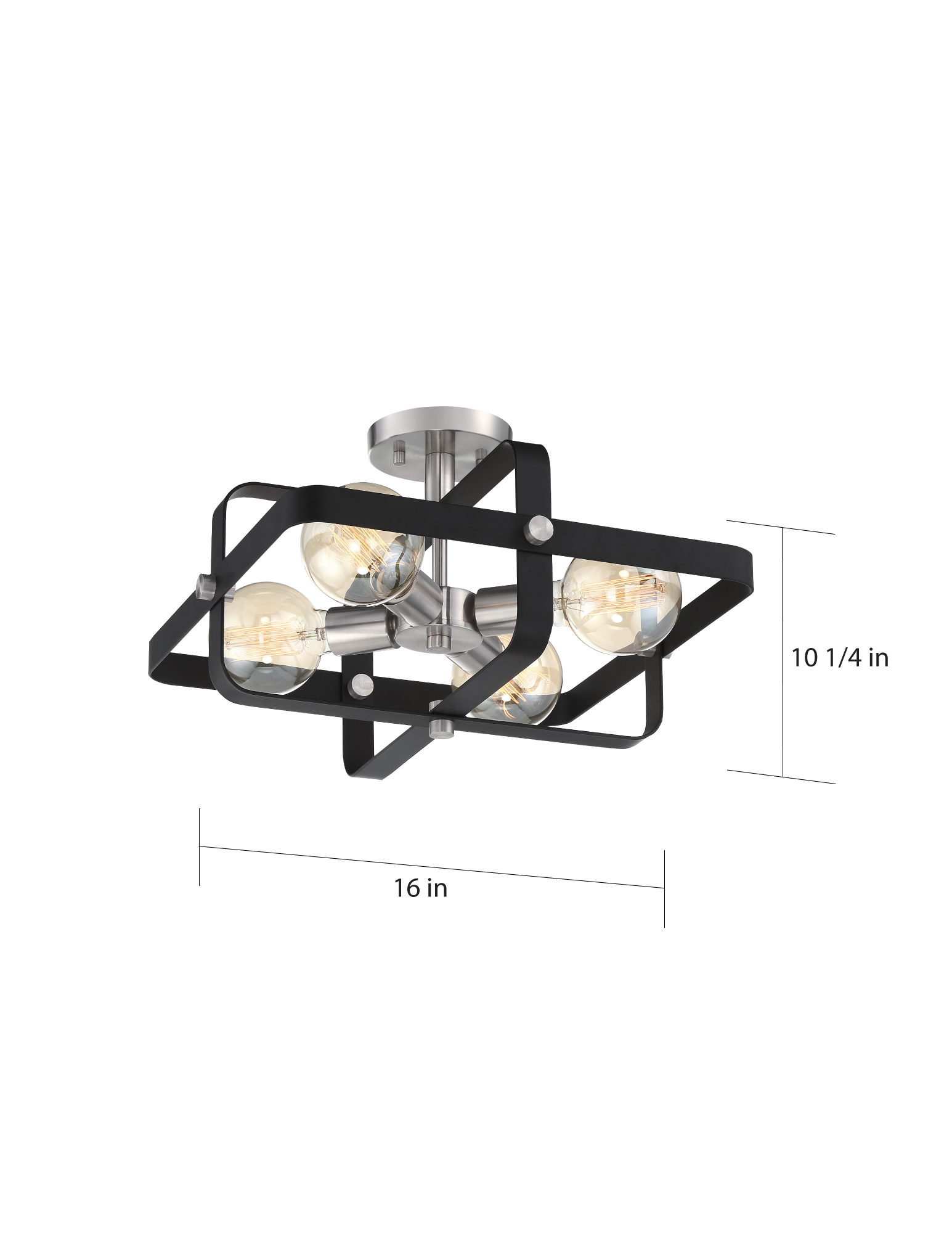 PRANA 4 LIGHT FLUSH MOUNT - 60-6624