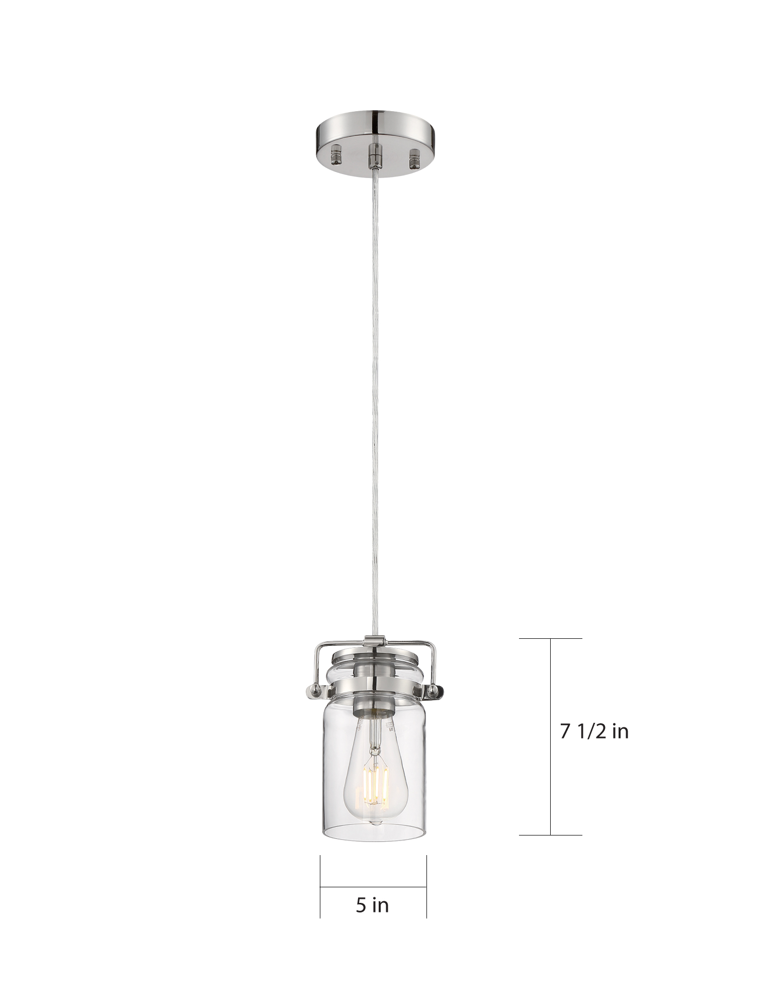 ANTEBELLUM 1 LT MINI PENDANT - 60-6734