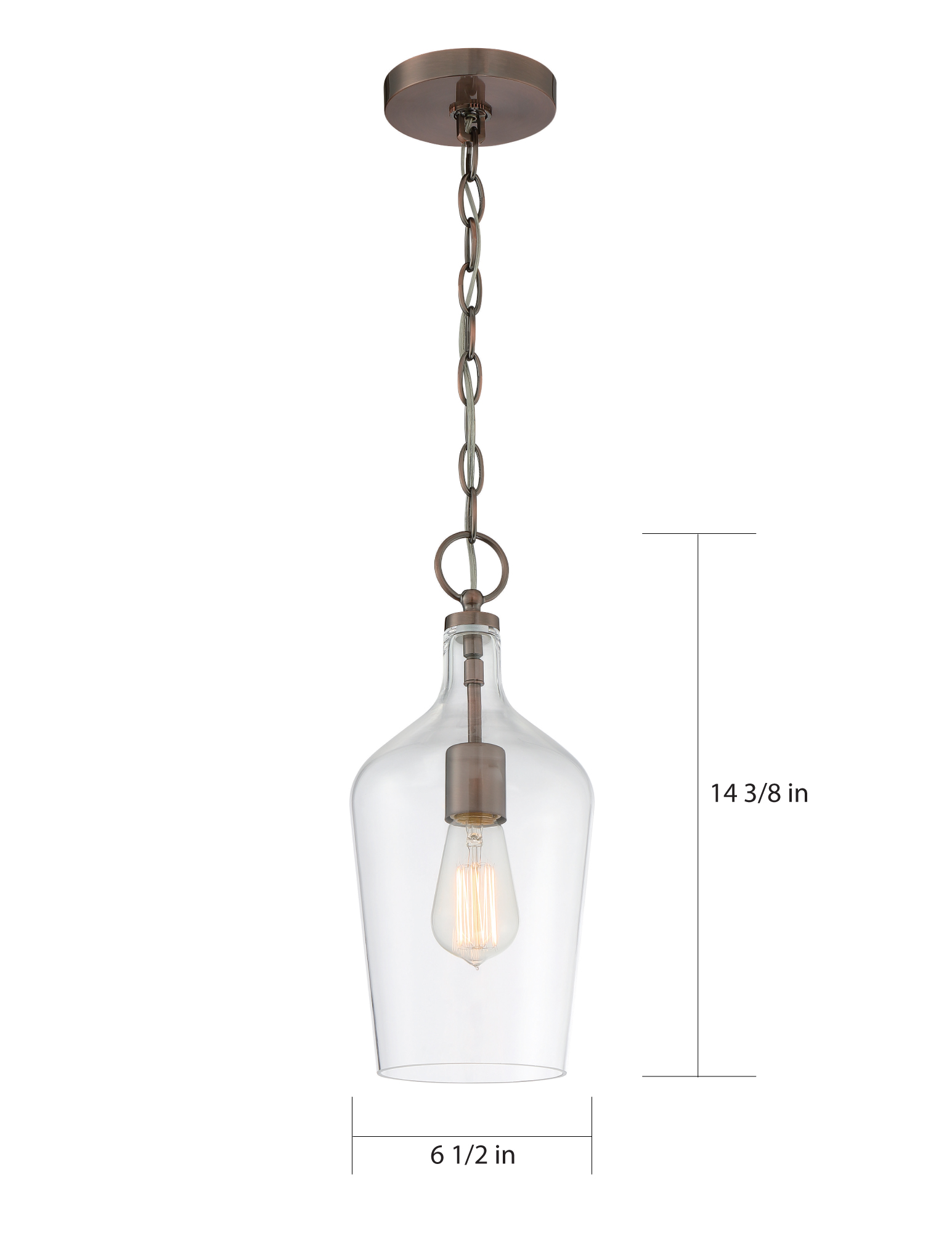 HARTLEY 1 LIGHT PENDANT - 60-6748