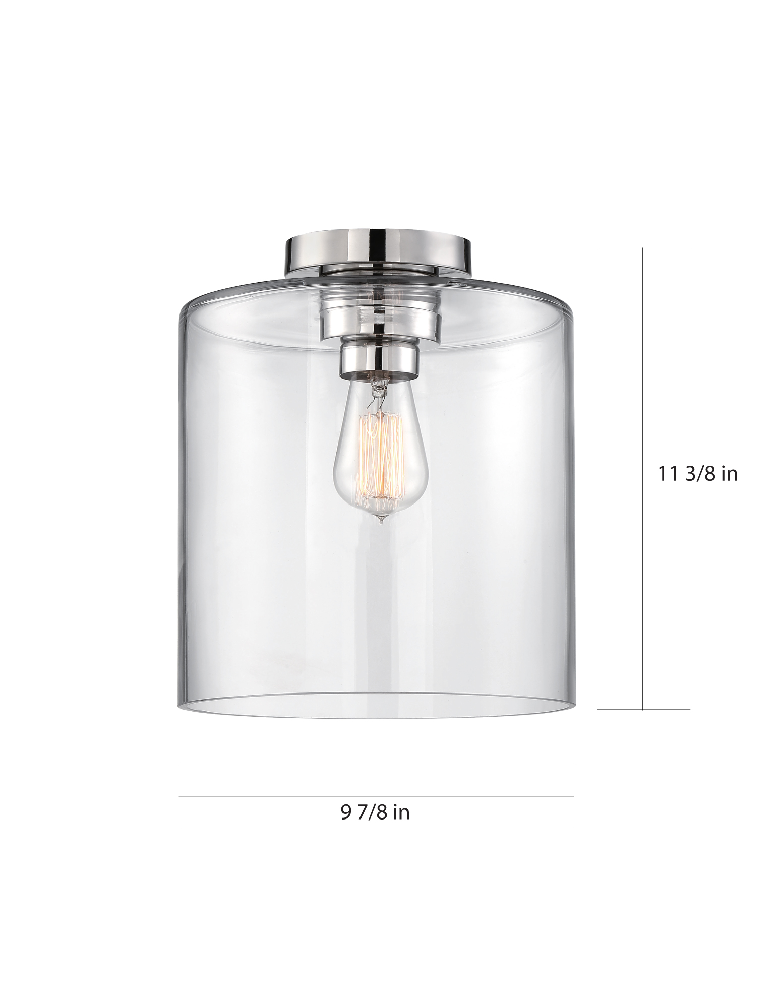 CHANTECLEER 1 LIGHT SEMI FLUSH - 60-6778