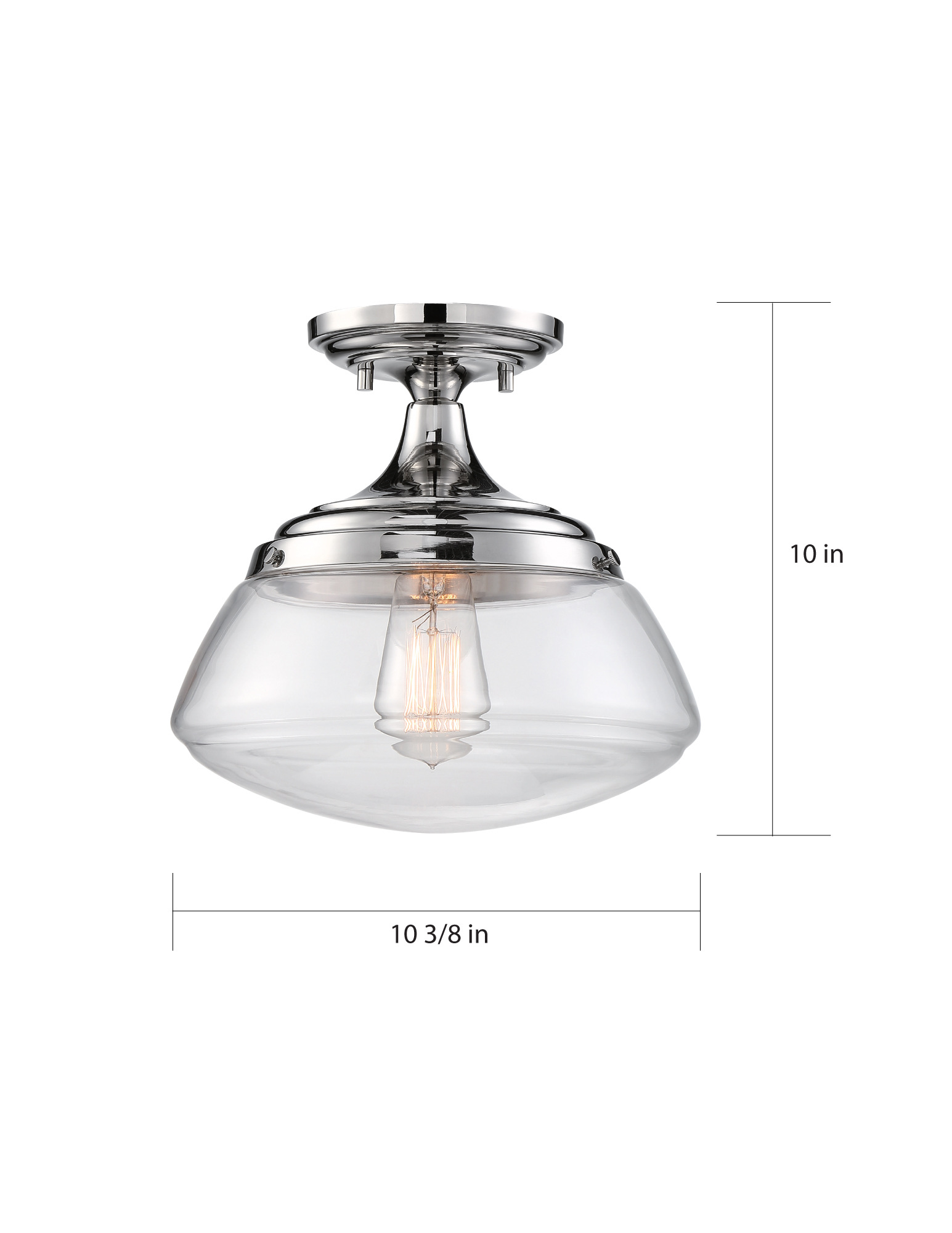 KEW 1 LIGHT SEMI FLUSH - 60-6798