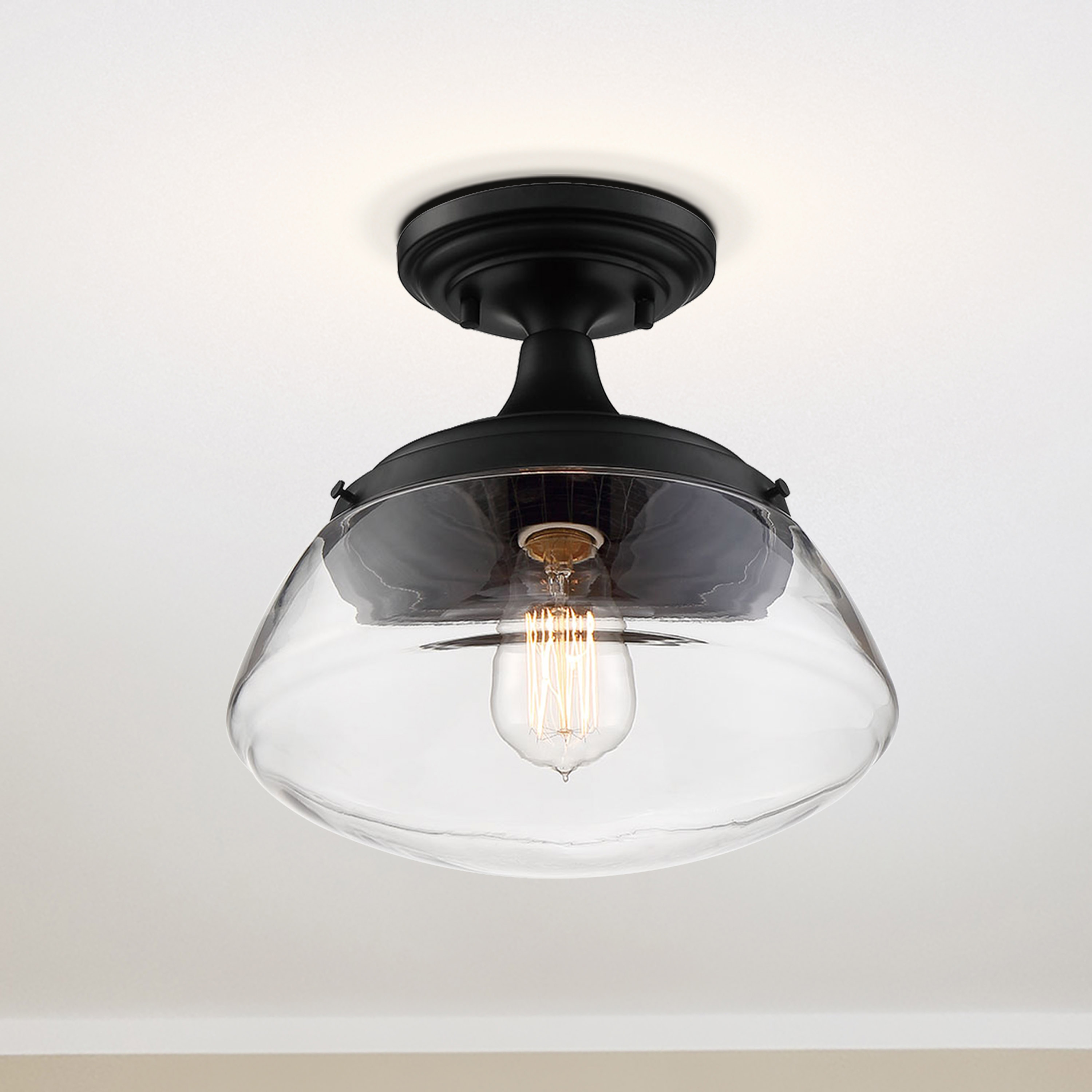 KEW 1 LIGHT SEMI FLUSH - 60-6799