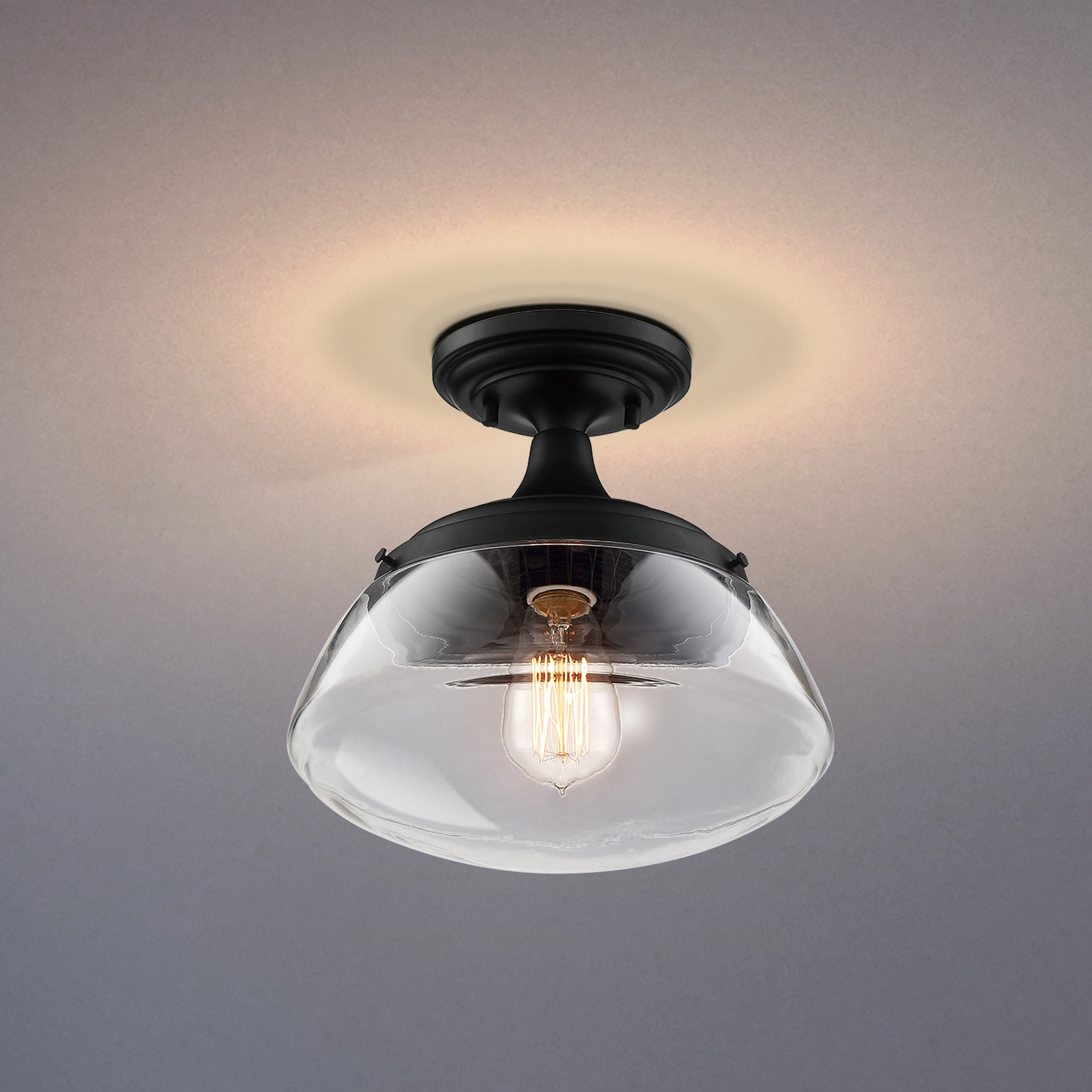KEW 1 LIGHT SEMI FLUSH - 60-6799