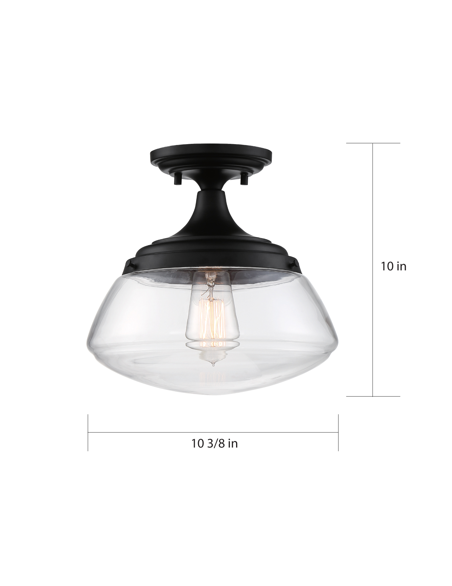 KEW 1 LIGHT SEMI FLUSH - 60-6799