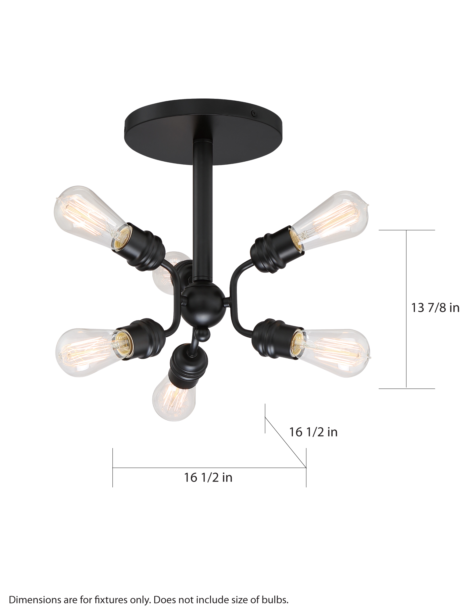 FARADAY 6 LIGHT SEMI FLUSH - 60-6916
