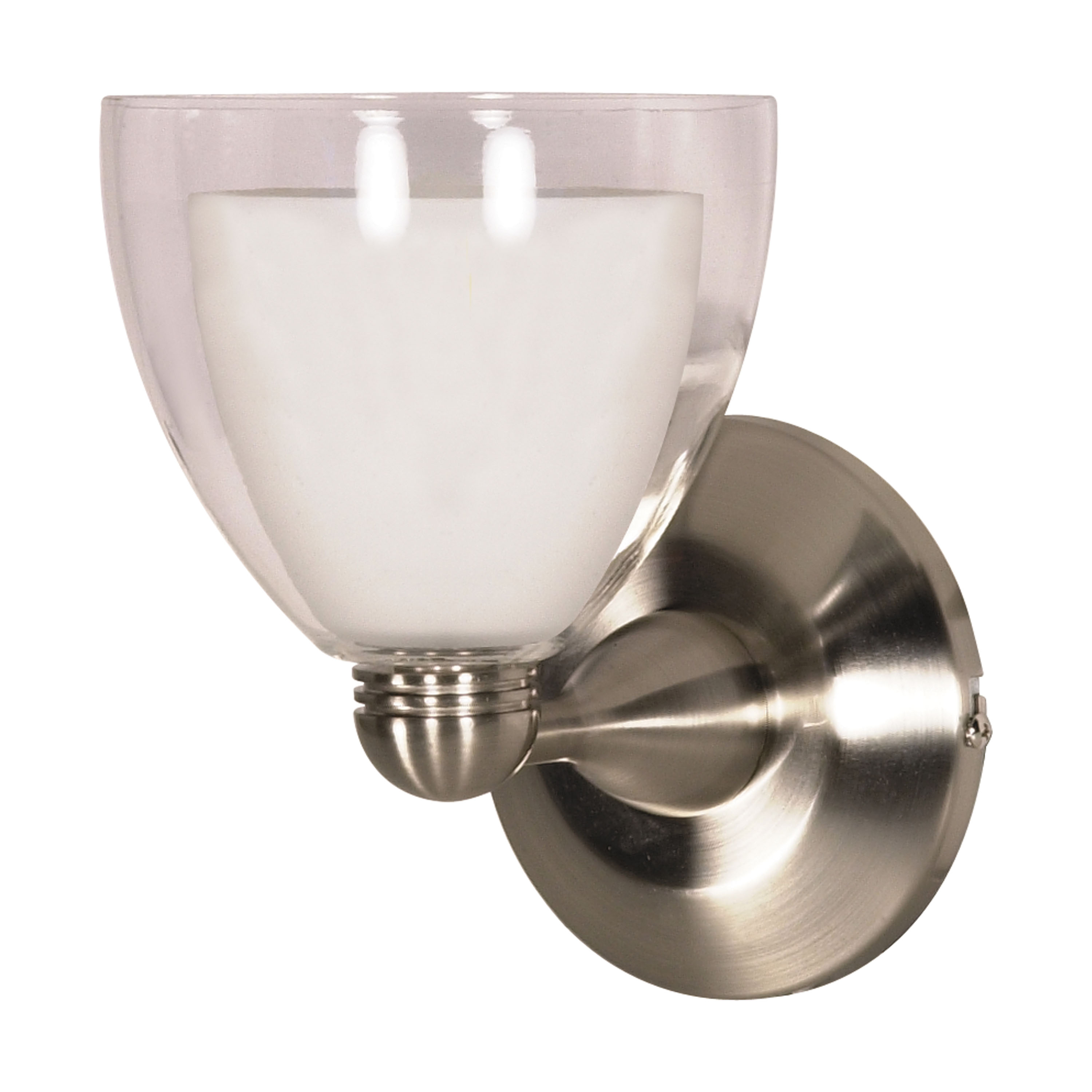 WHITE CLEAR HAL.WALL SCONCE BN - 60-701