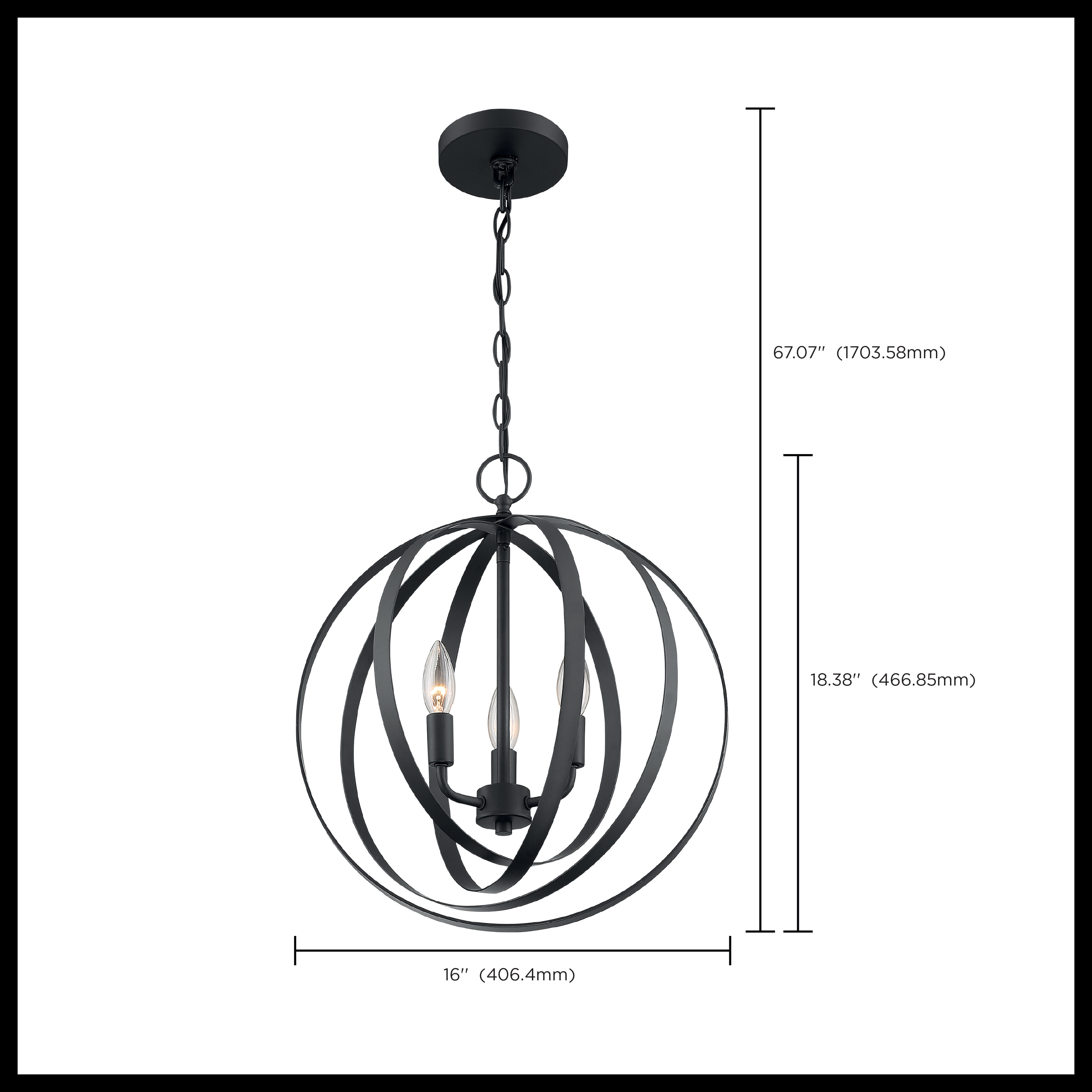 PENDLETON 3LT PENDANT - 60-7067