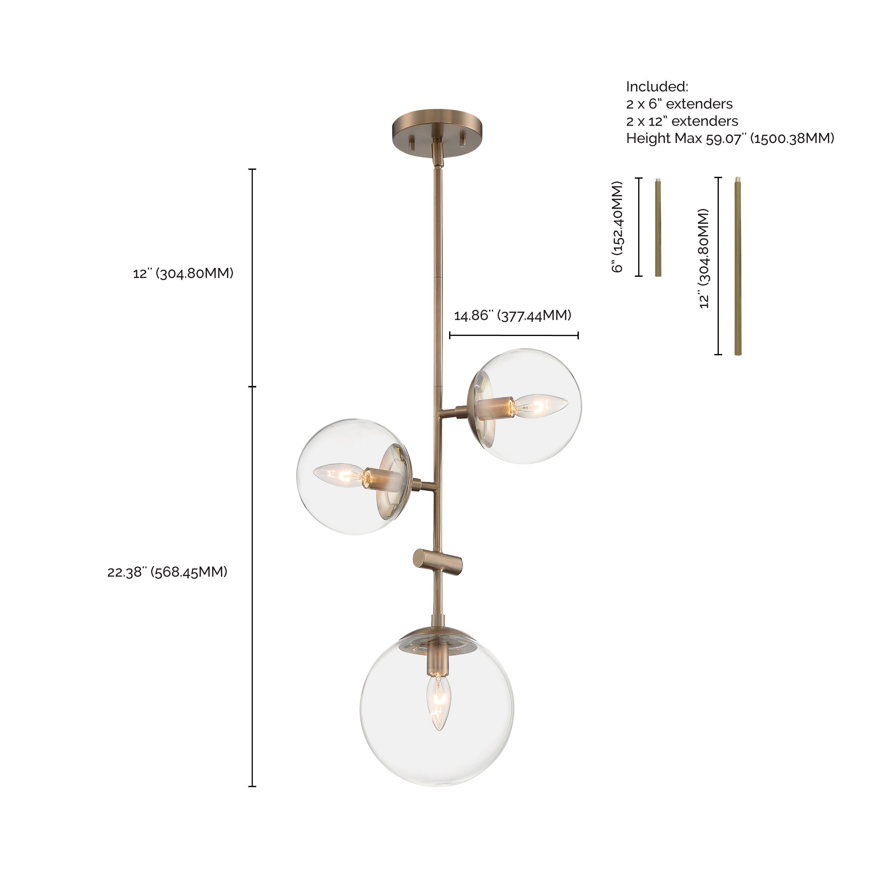 SKY 3 LIGHT PENDANT - 60-7124