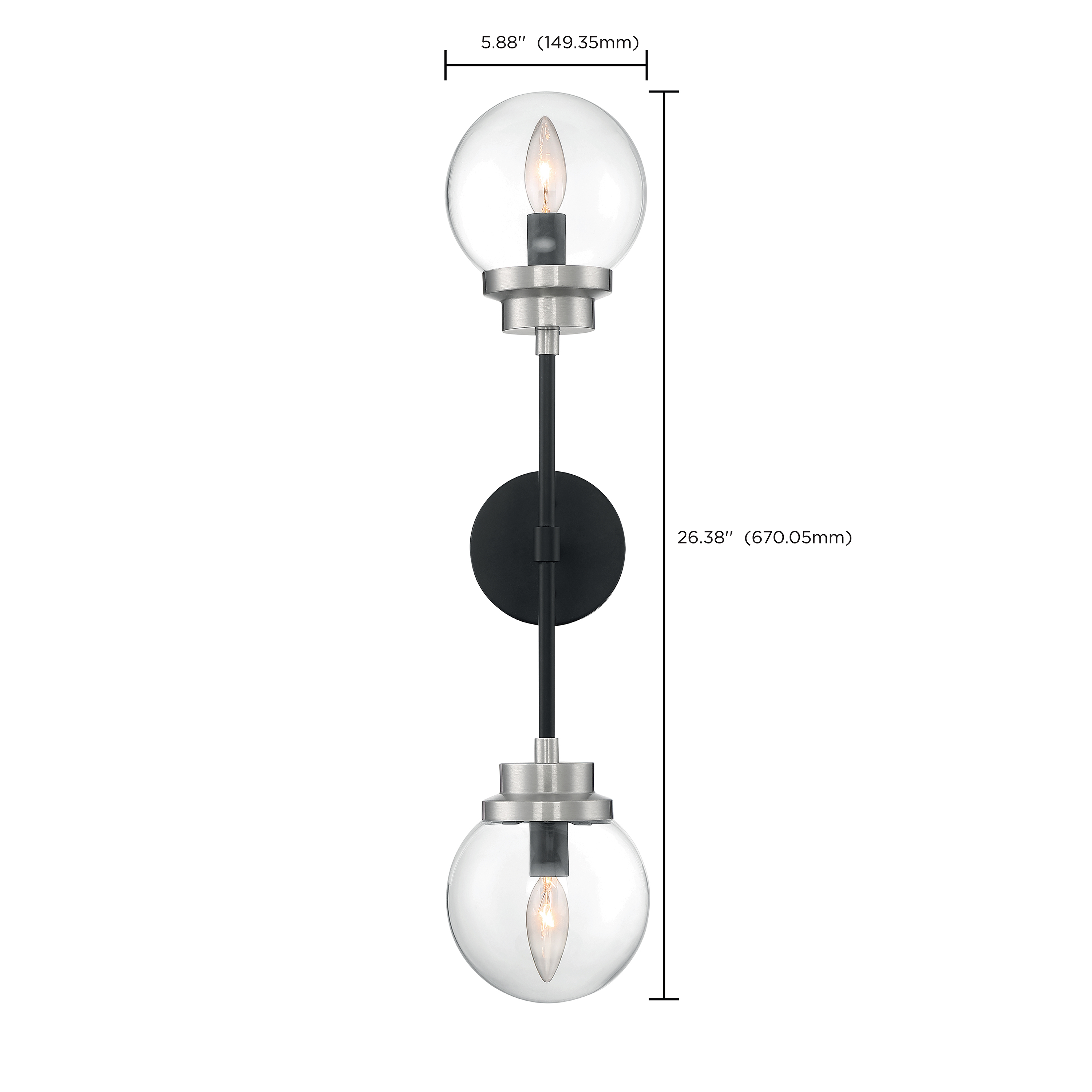 AXIS 2 LIGHT WALL SCONCE - 60-7132