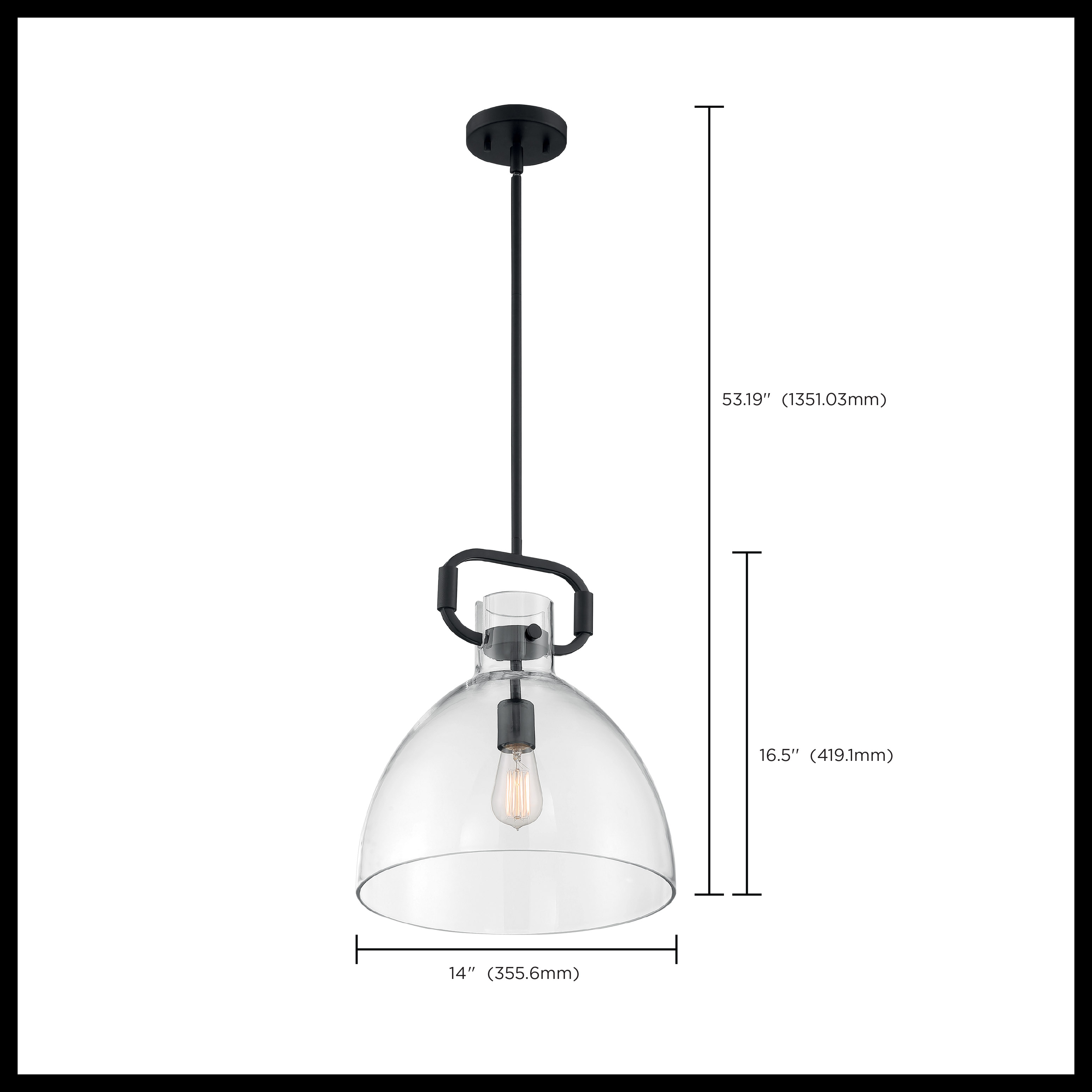 TERESA 1 LT BELL PENDANT - 60-7152