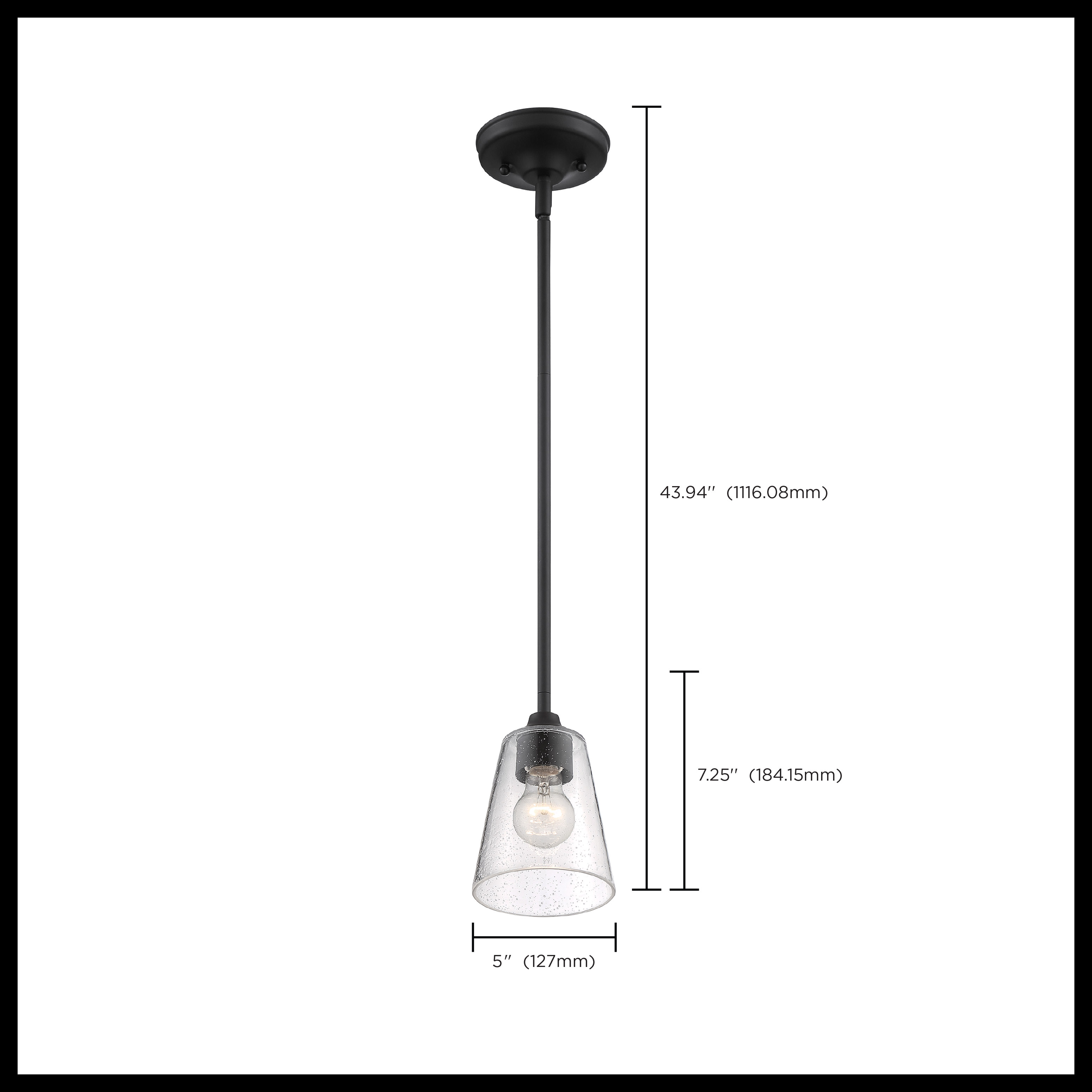 BRANSEL 1 LIGHT MINI PENDANT - 60-7280