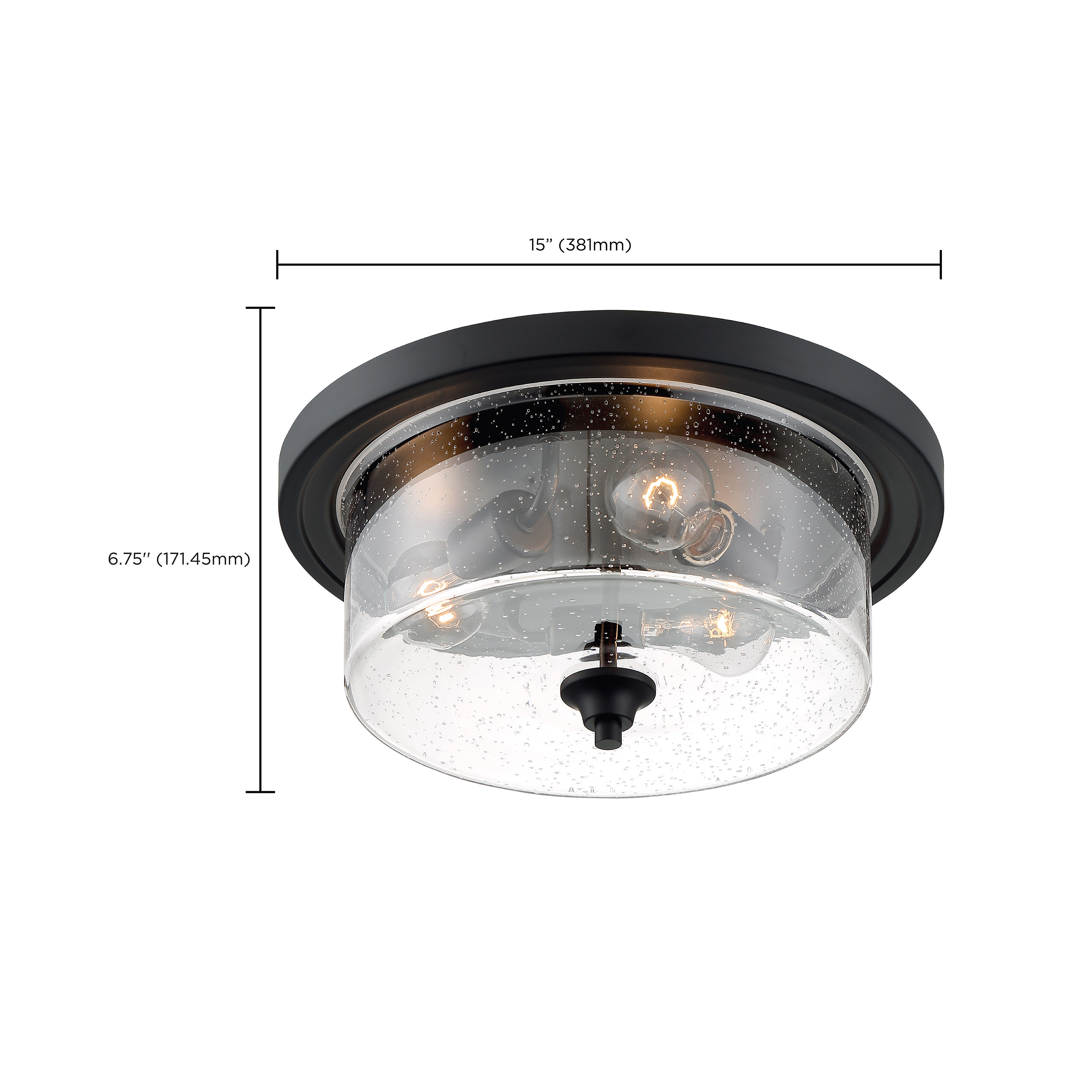 BRANSEL 3 LIGHT FLUSH MOUNT - 60-7291