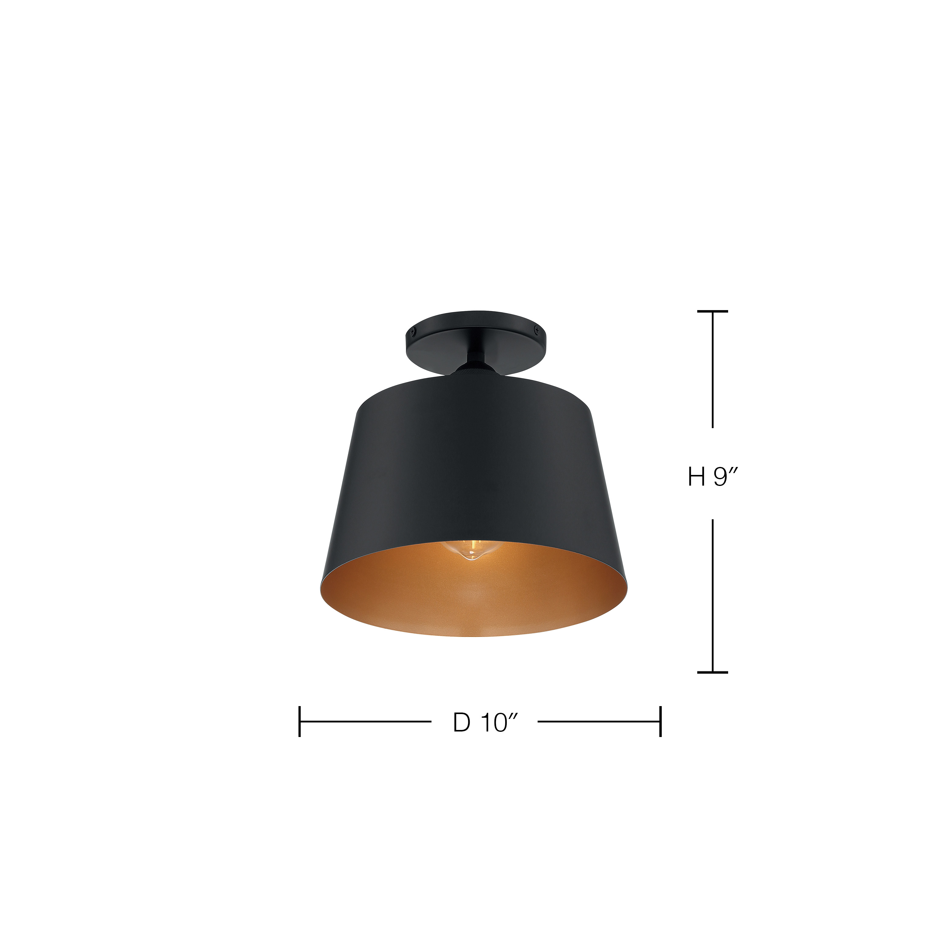 MOTIF 1LT 10" SEMI FLUSH - 60-7332