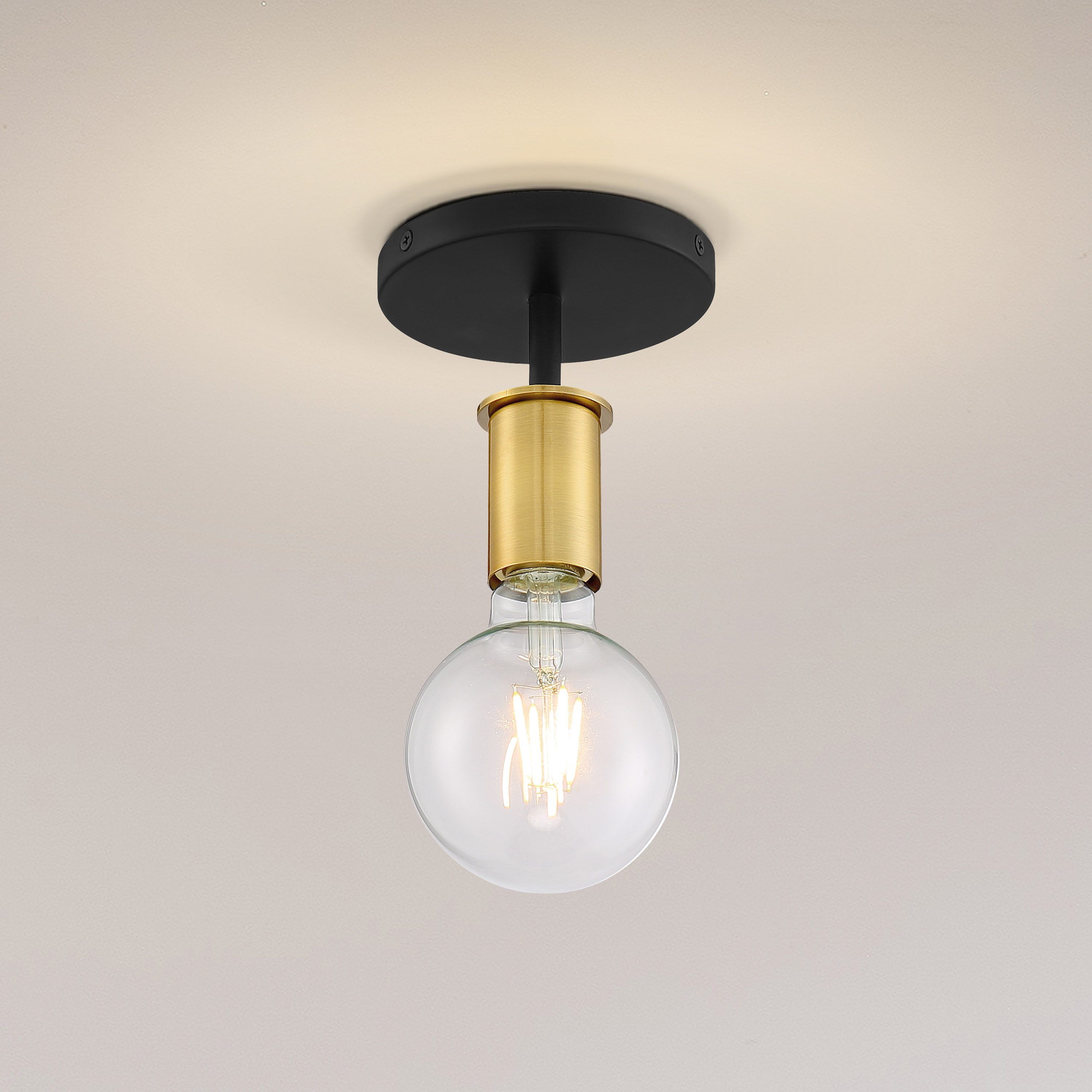 RYDER 1 LIGHT SEMI FLUSH - 60-7343