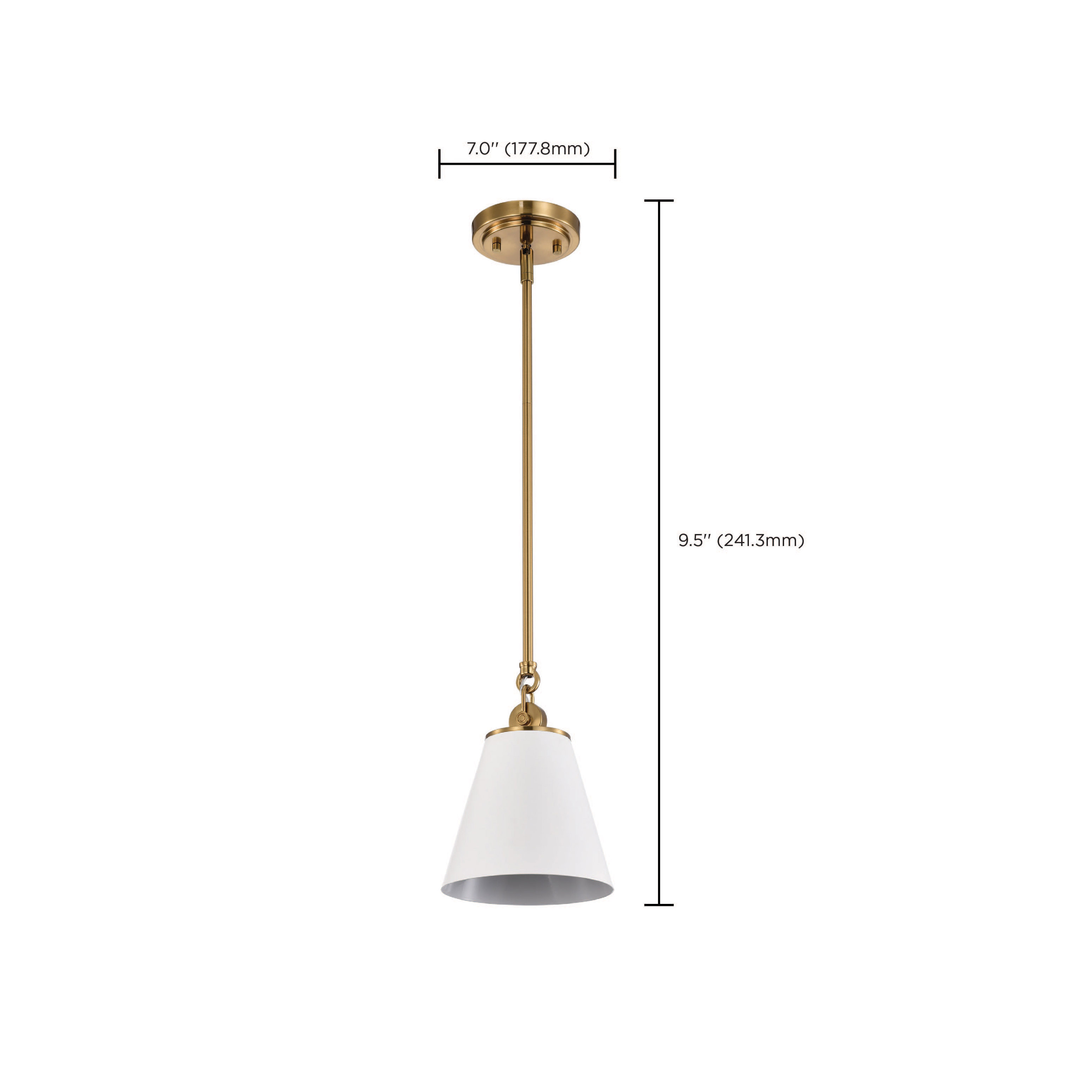 DOVER 1 LIGHT SMALL PENDANT - 60-7409