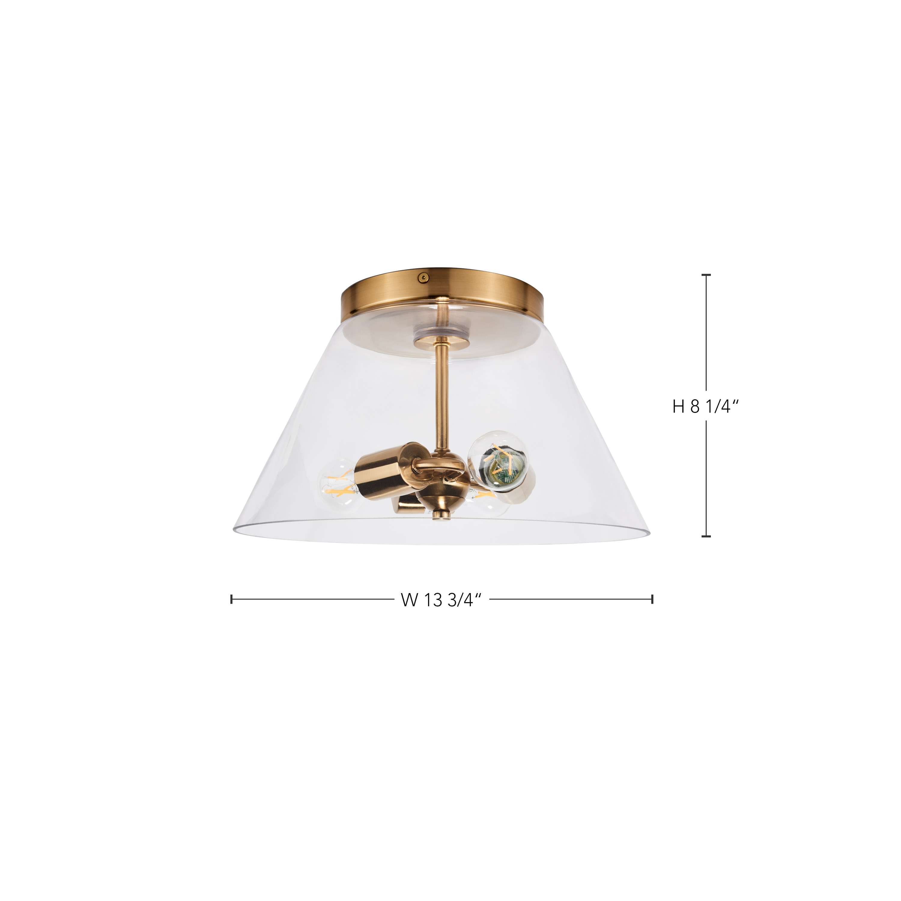 DOVER 3 LIGHT SMALL FLUSH - 60-7419