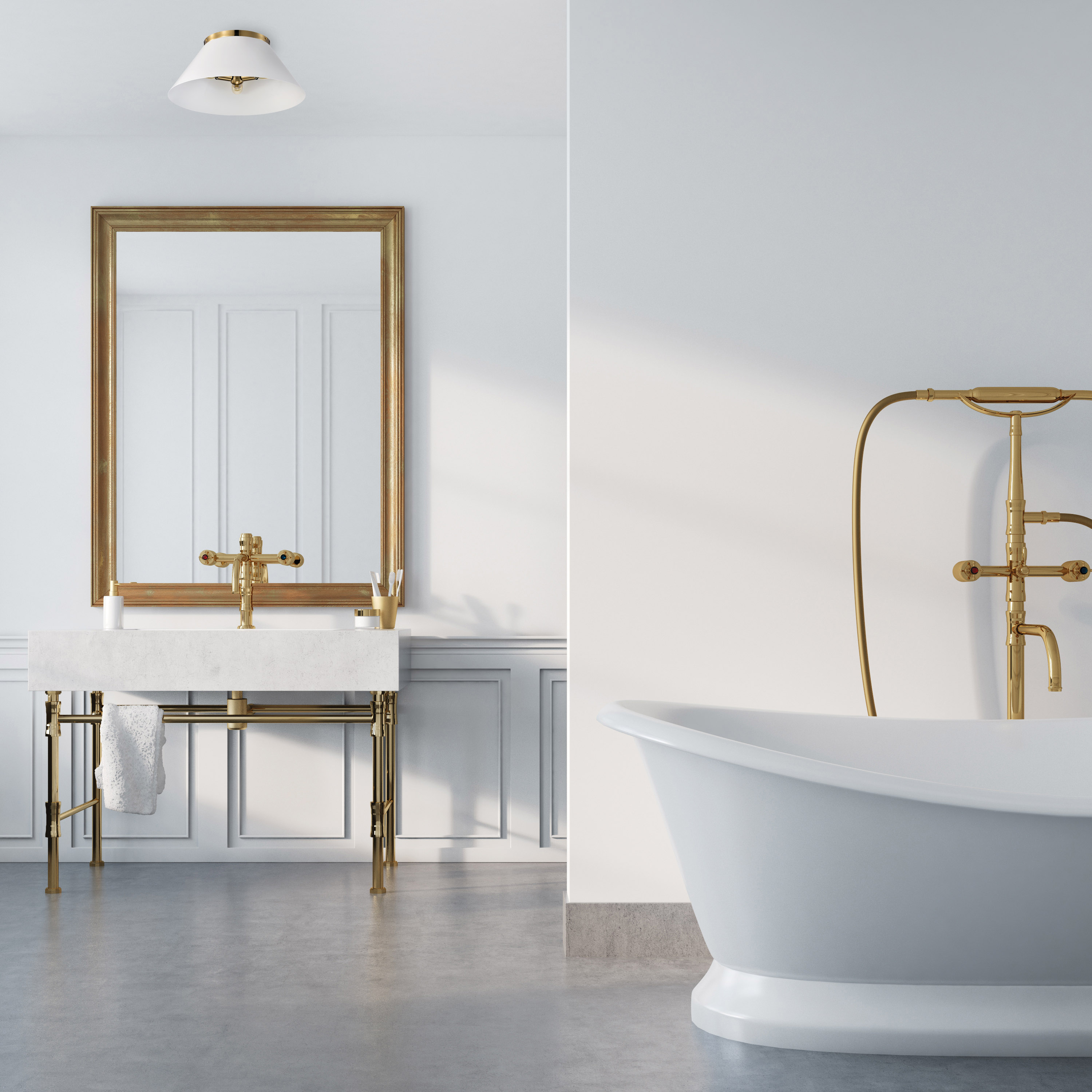 DOVER 3 LIGHT LARGE FLUSH - 60-7421