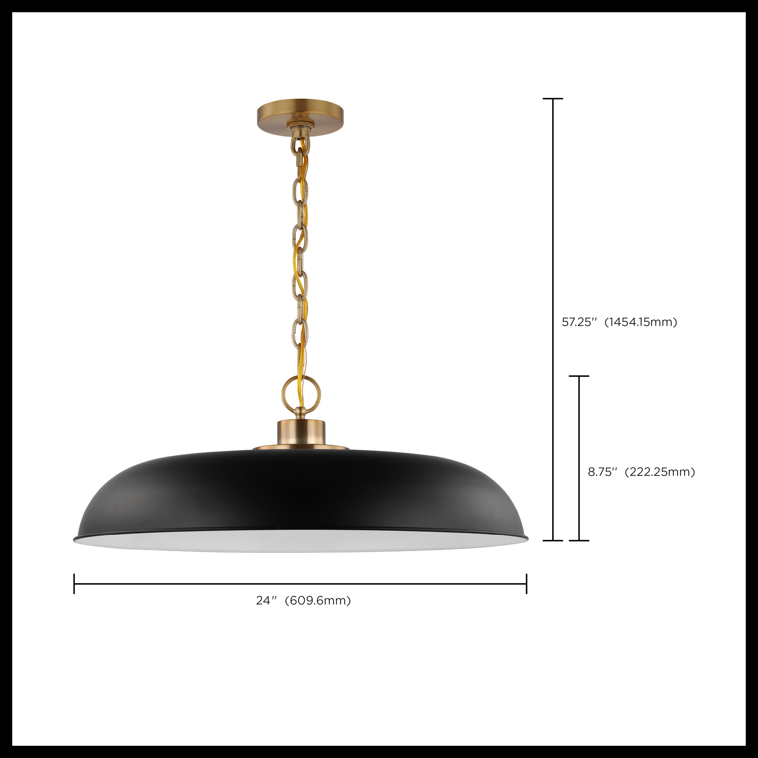 COLONY 1 LIGHT LARGE PENDANT - 60-7487