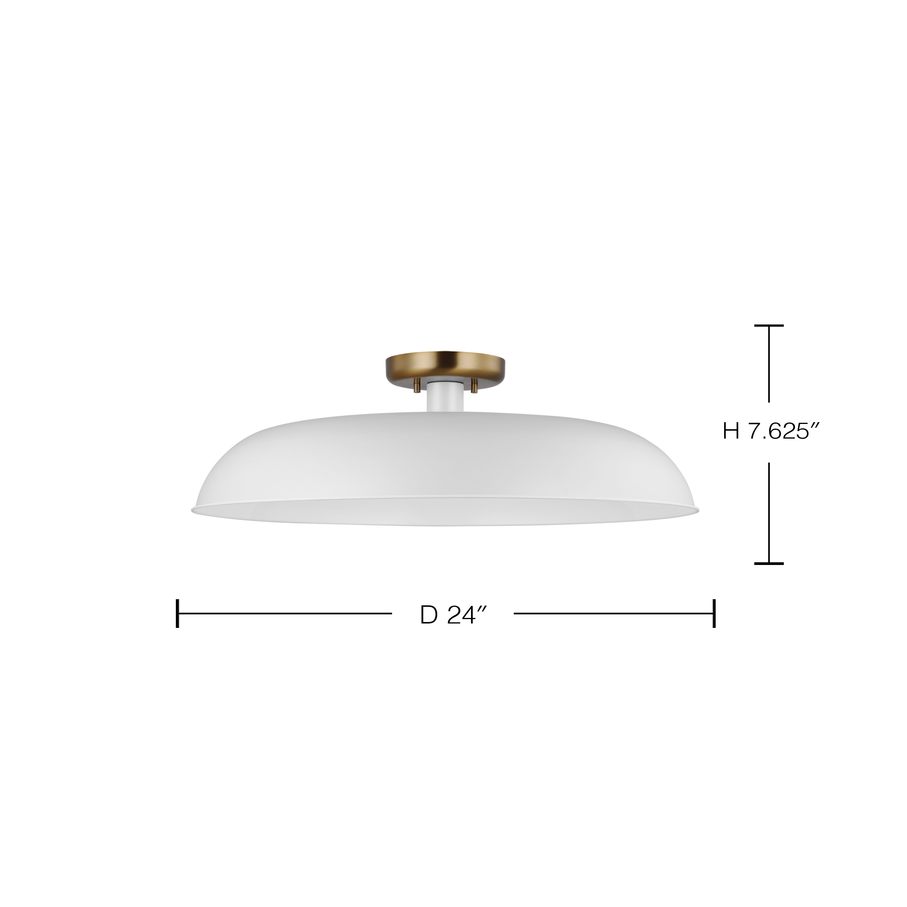 COLONY 1 LIGHT LARGE FLUSH - 60-7496
